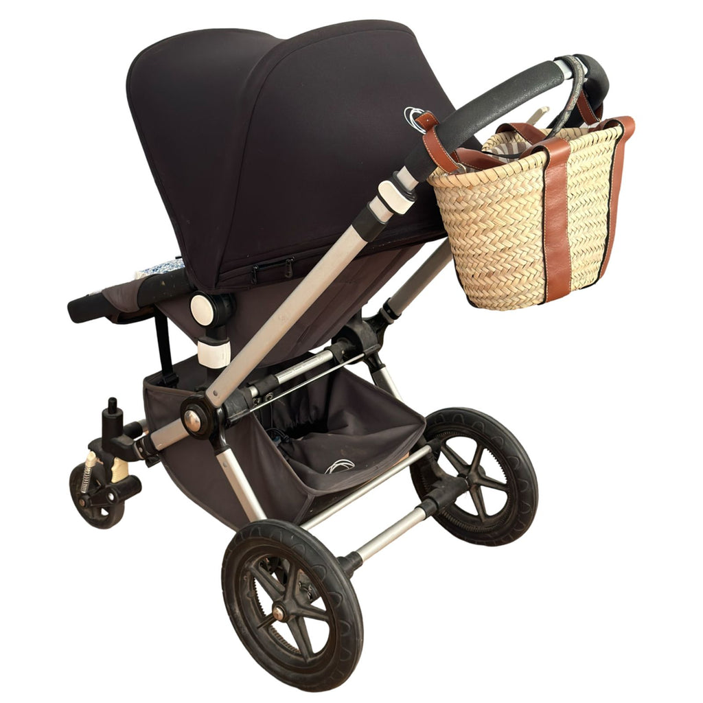 Cesta Capazo Piel Marrón