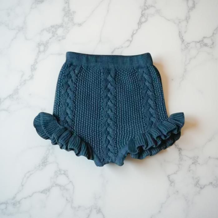 Shorts de punto Azul