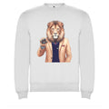 Sudadera León Papá Blanca