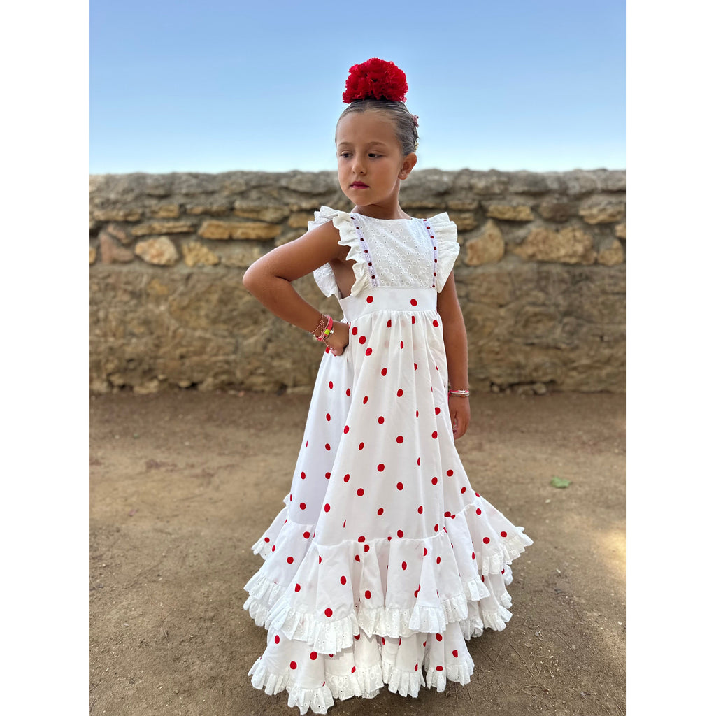 Traje de Flamenca Bordado Lunares