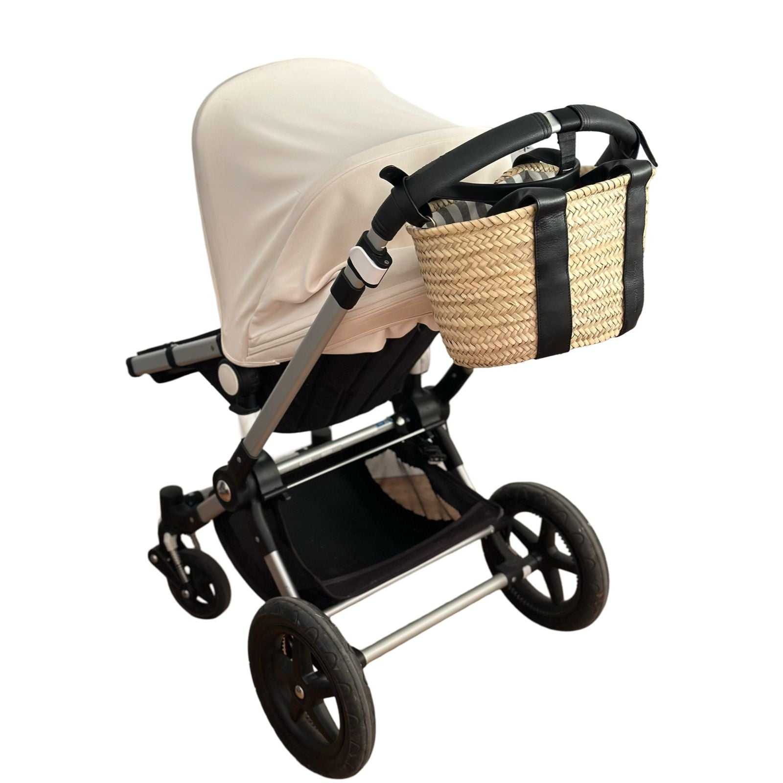 Cesta Capazo Piel Negra