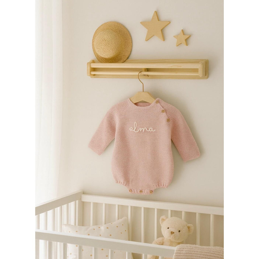 Pelele Punto Bordado Rosa