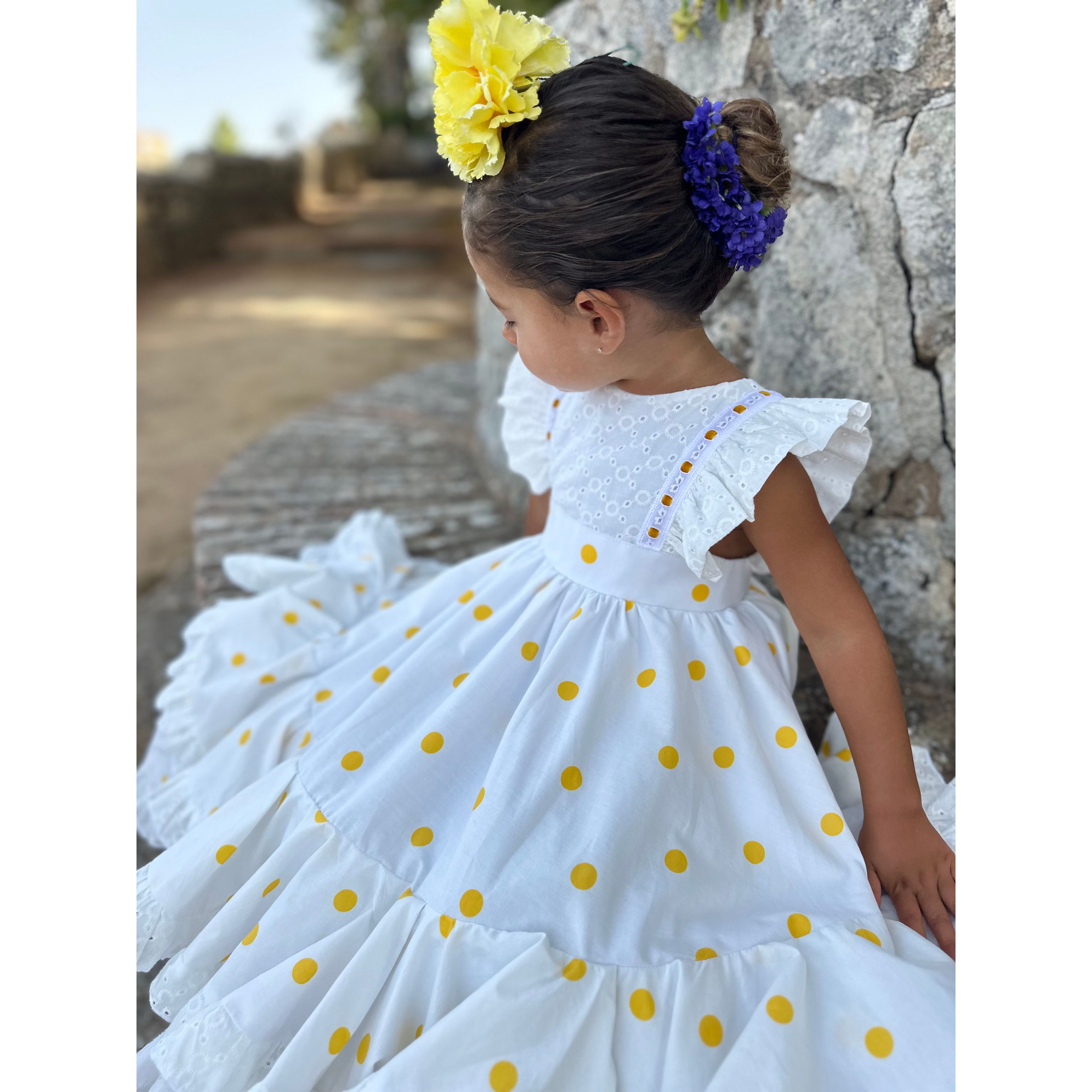 Traje de Flamenca Bordado Lunares