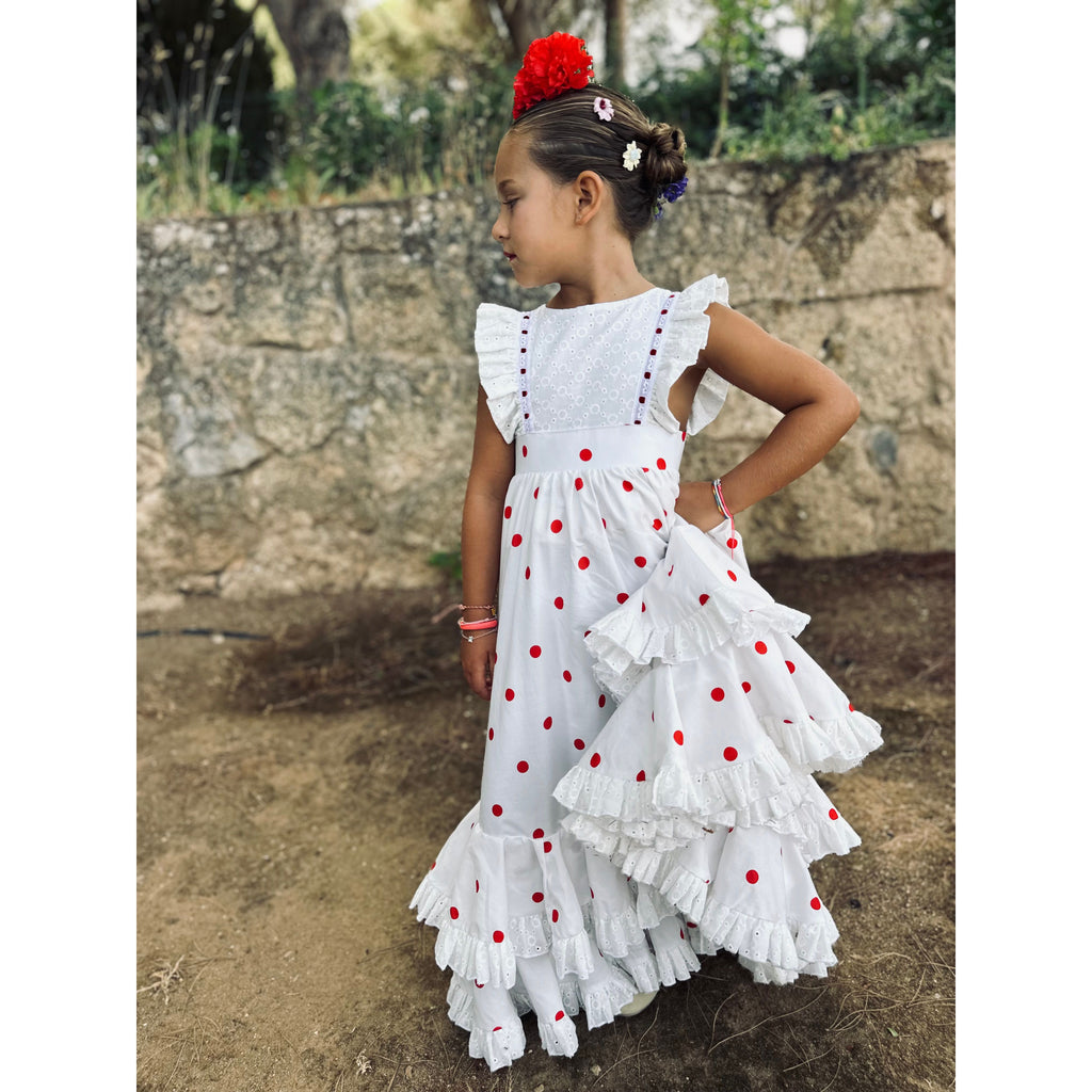 Traje de Flamenca Bordado Lunares
