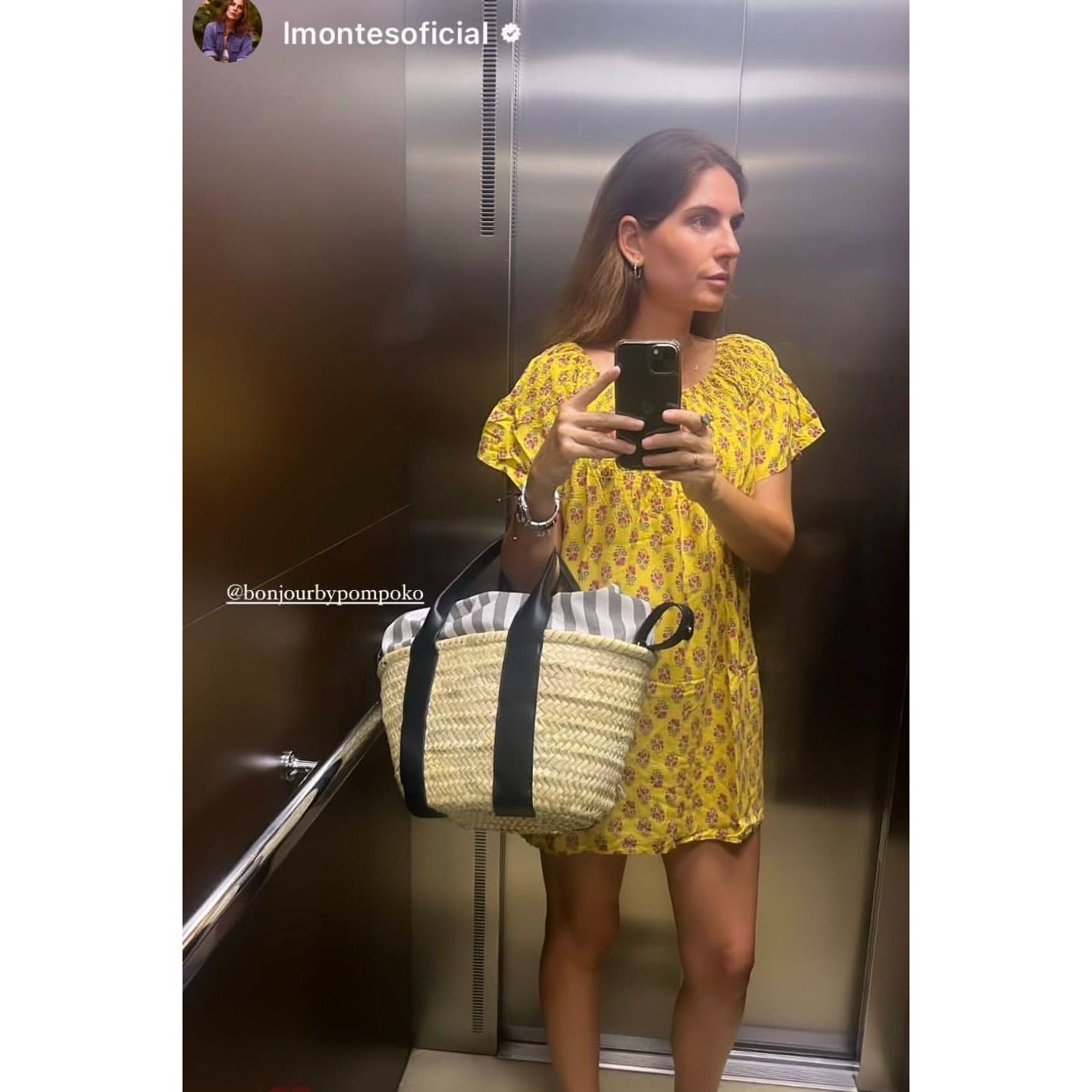 Cesta Capazo Piel Negra