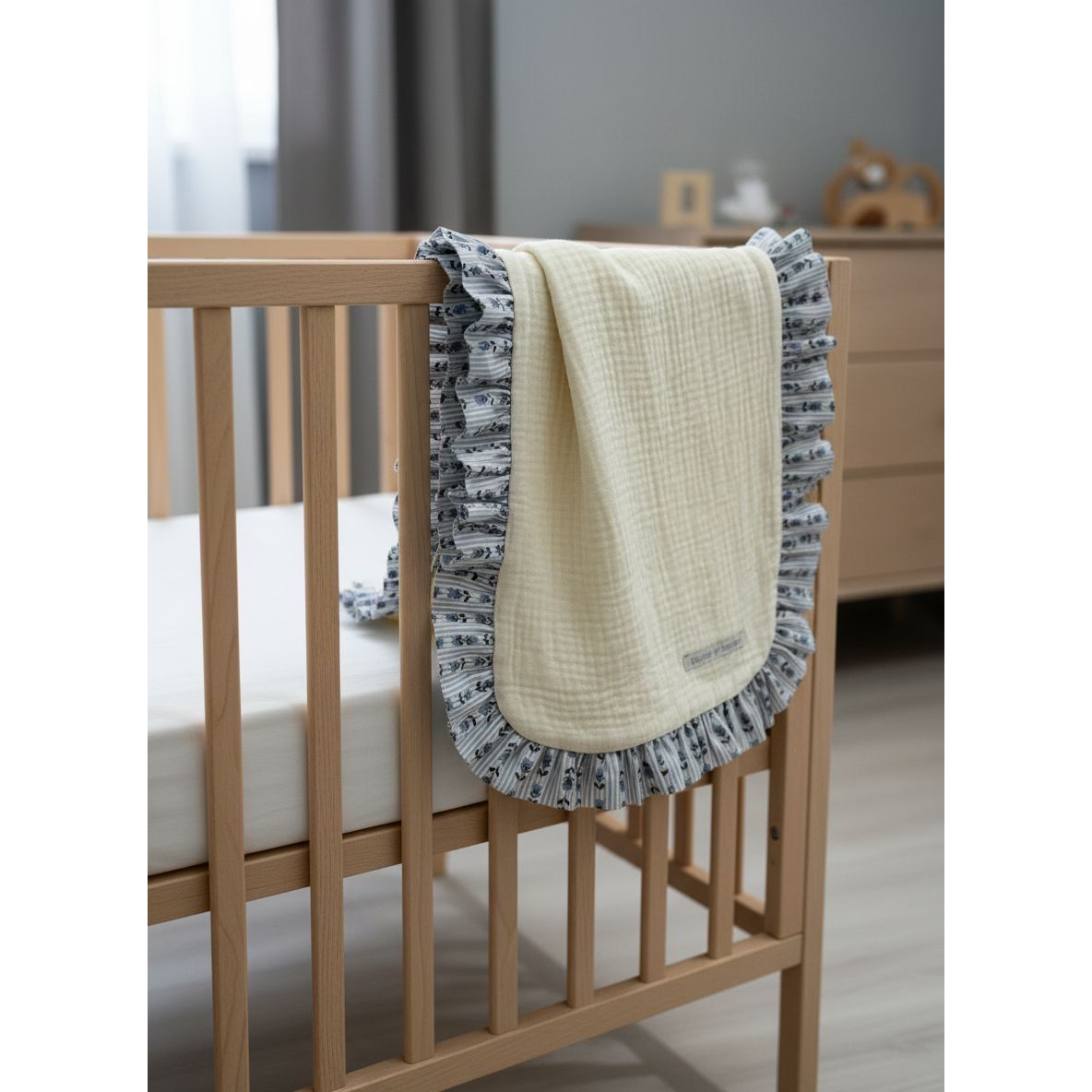 Muselina Petal Stripe Blue