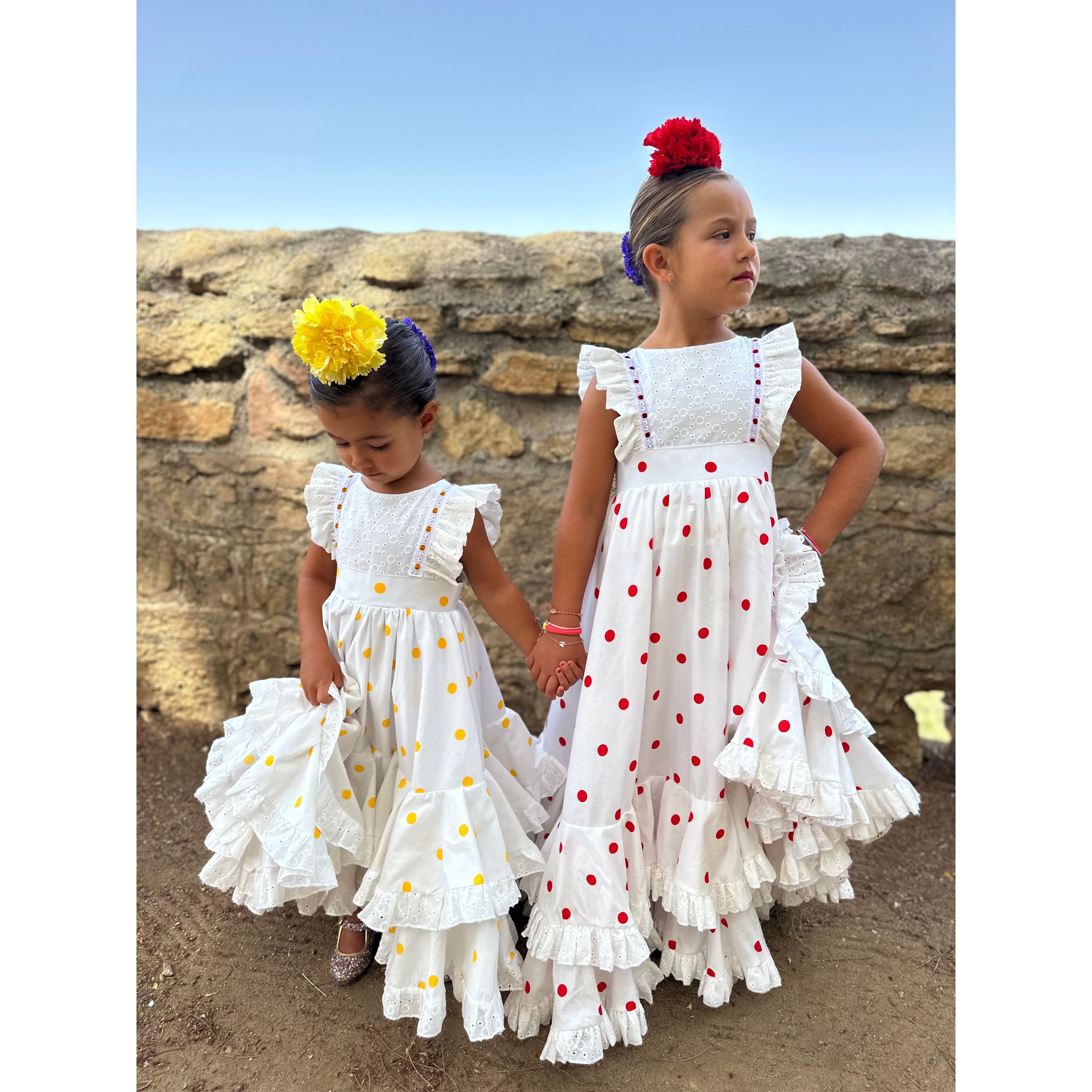 Traje de Flamenca Bordado Lunares