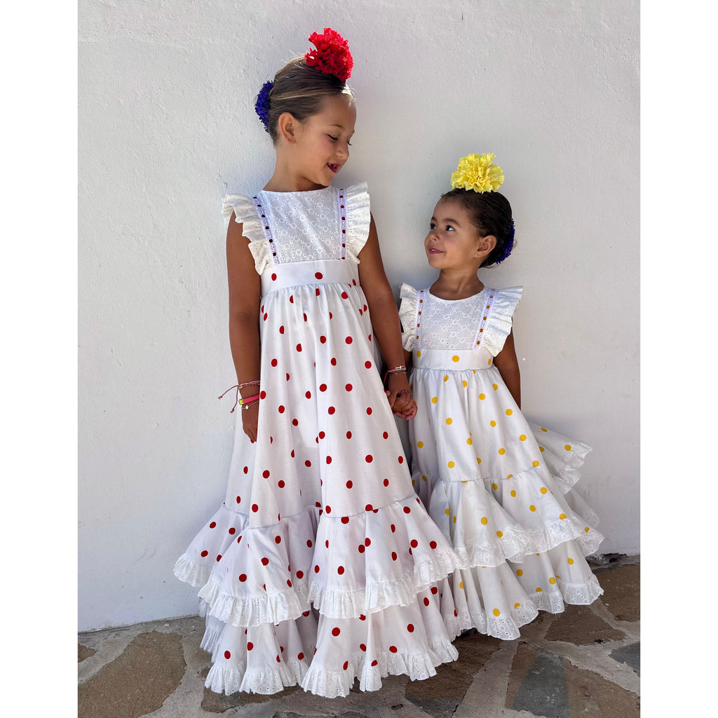 Traje de Flamenca Bordado Lunares