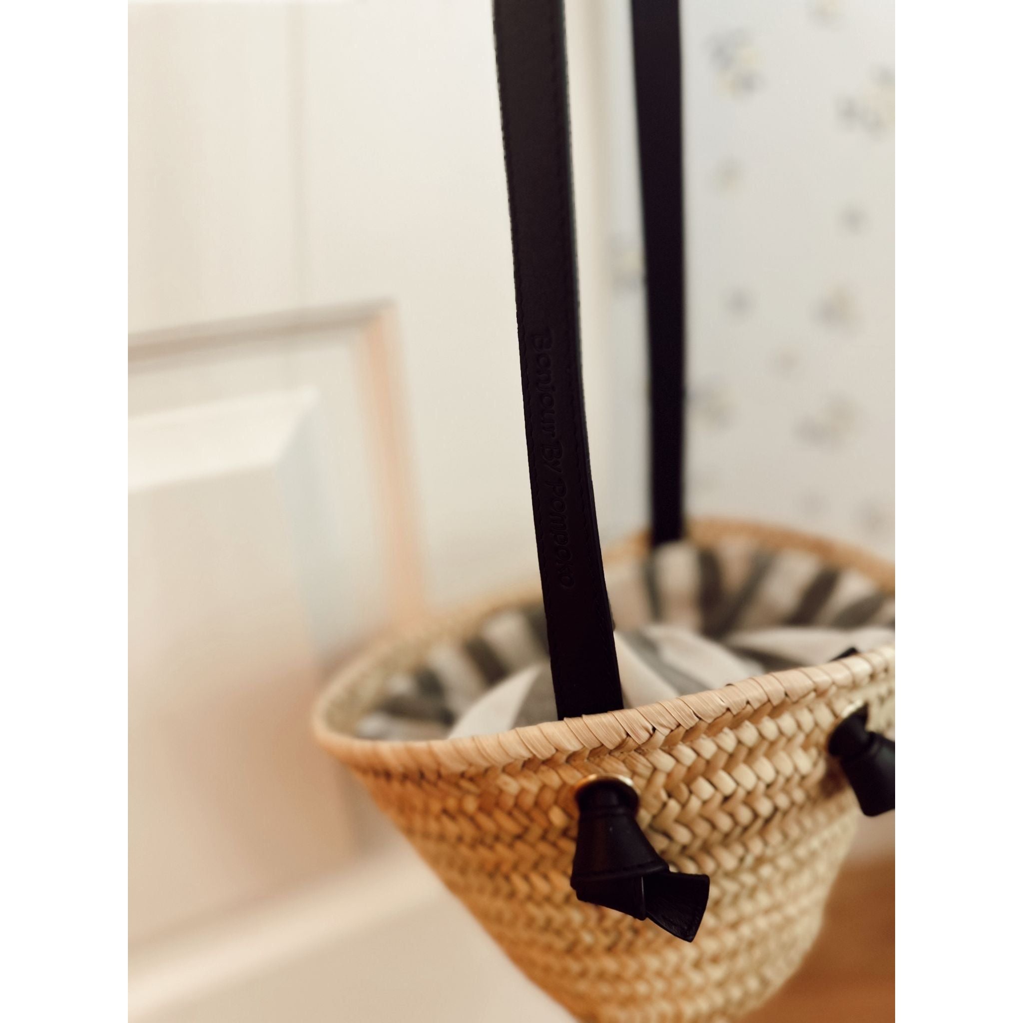 Mini Bandolera de Piel Y Palma