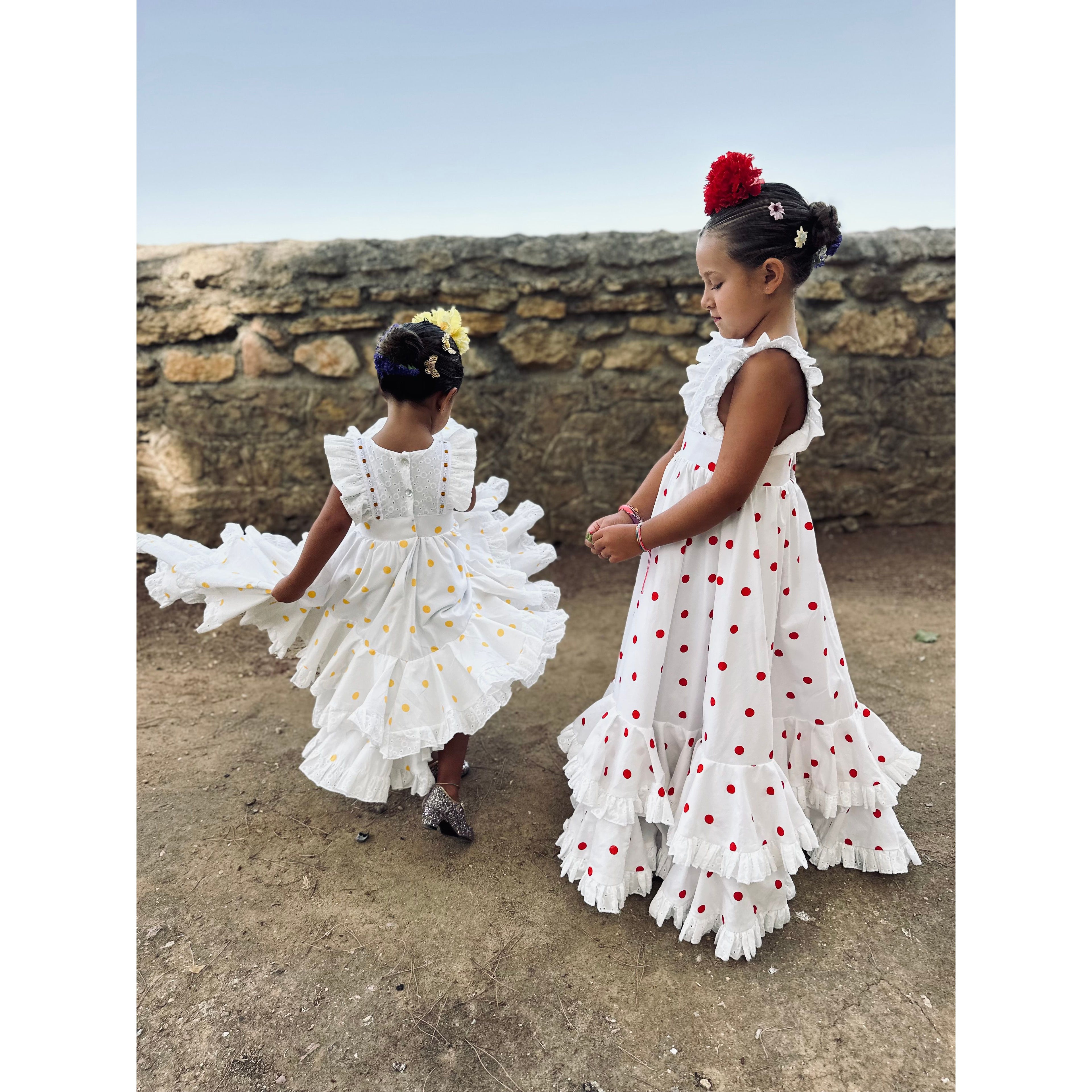 Traje de Flamenca Bordado Lunares