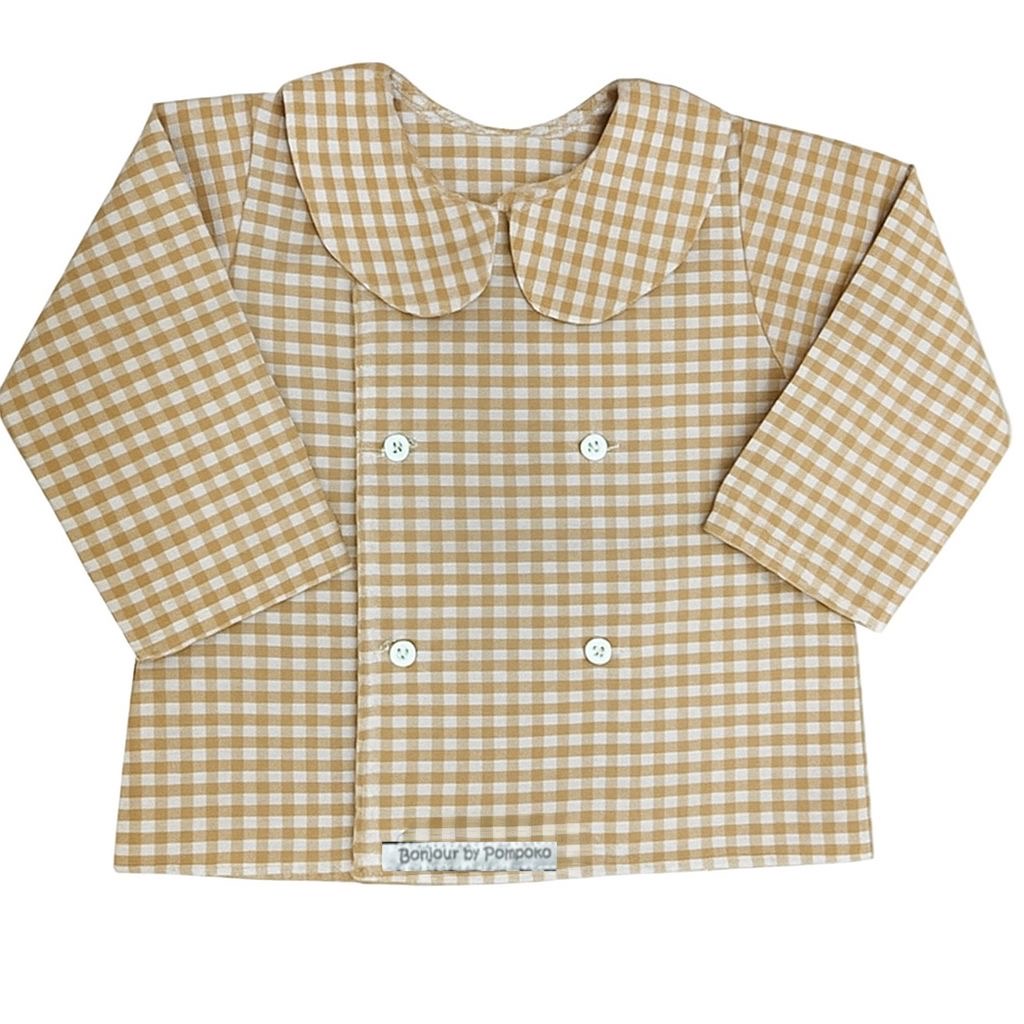 Blusa Cruzada Vichy camel