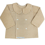 Blusa Cruzada Vichy camel