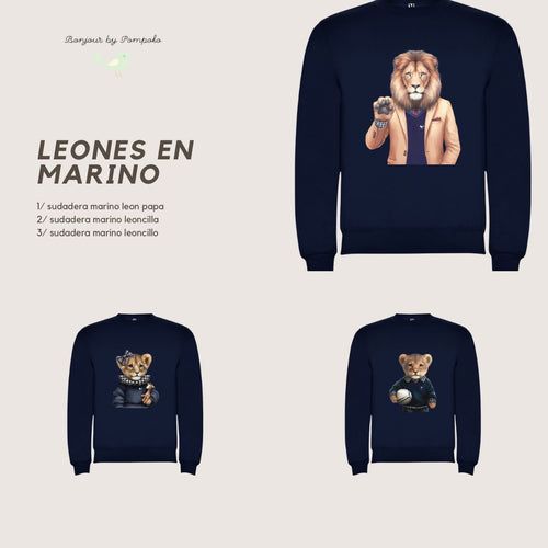 Sudadera Leoncilla Marino