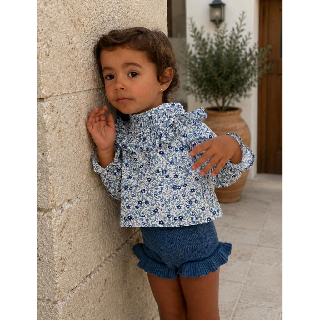 Shorts de punto Azul