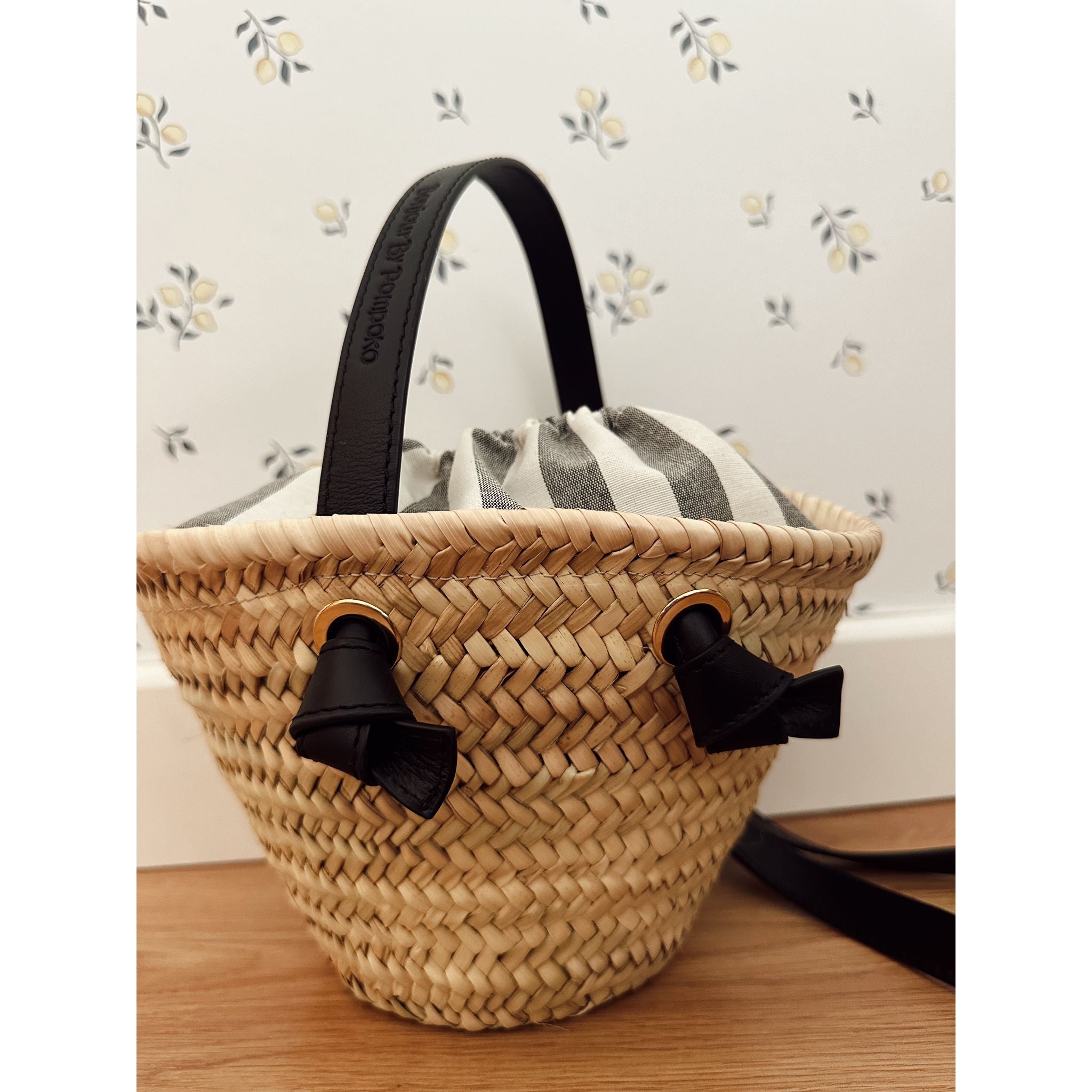 Mini Bandolera de Piel Y Palma