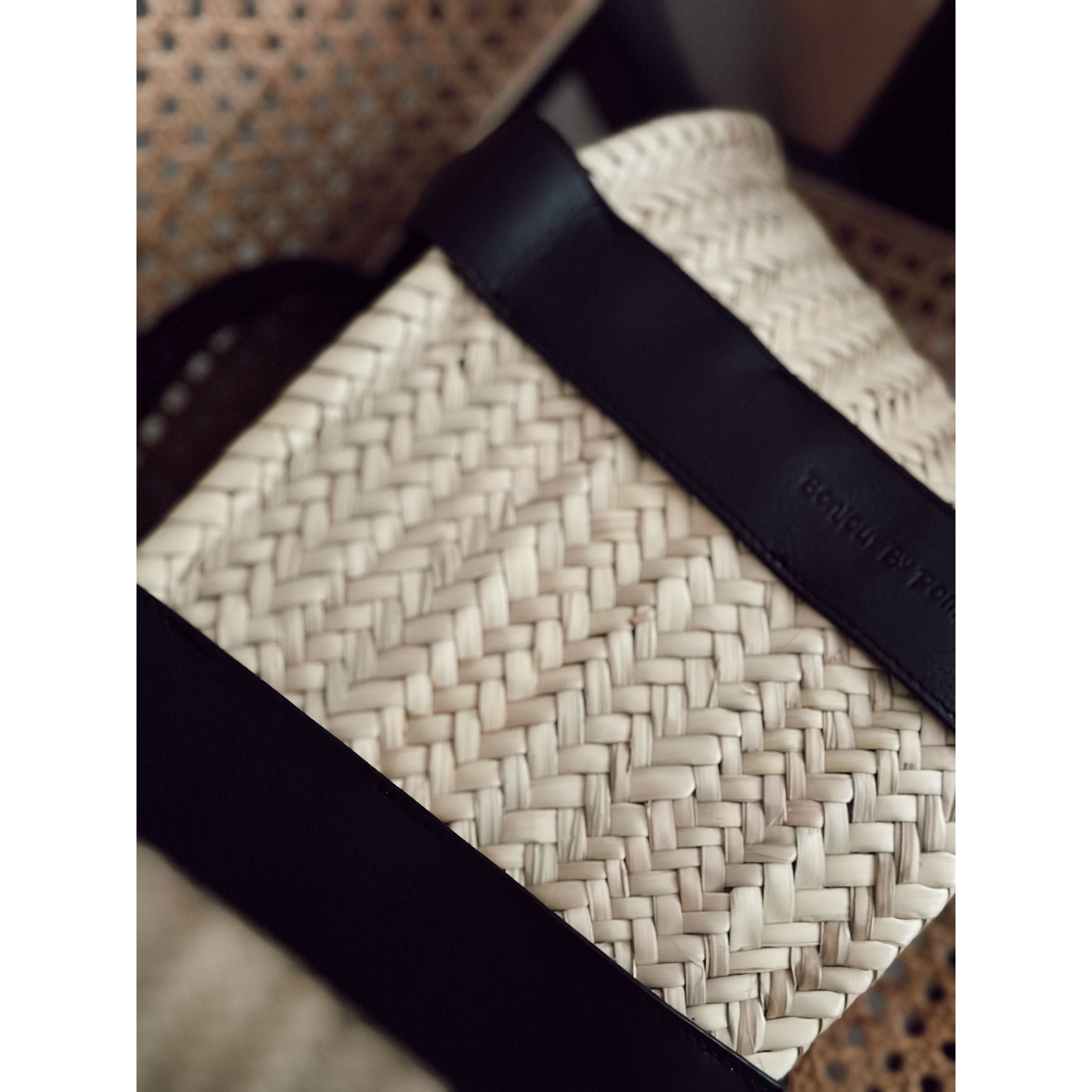 Cesta Capazo Piel Negra