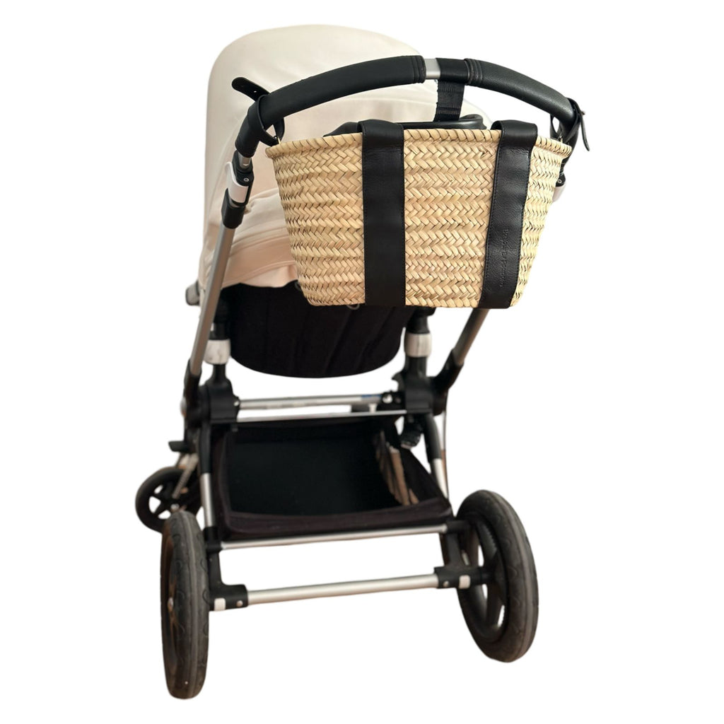 Cesta Capazo Piel Negra