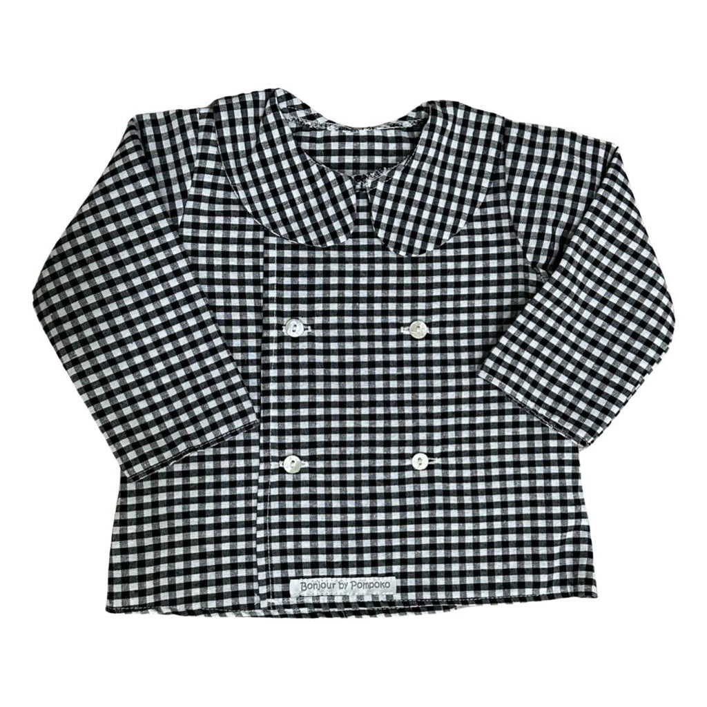 Blusa Cruzada Vichy negro