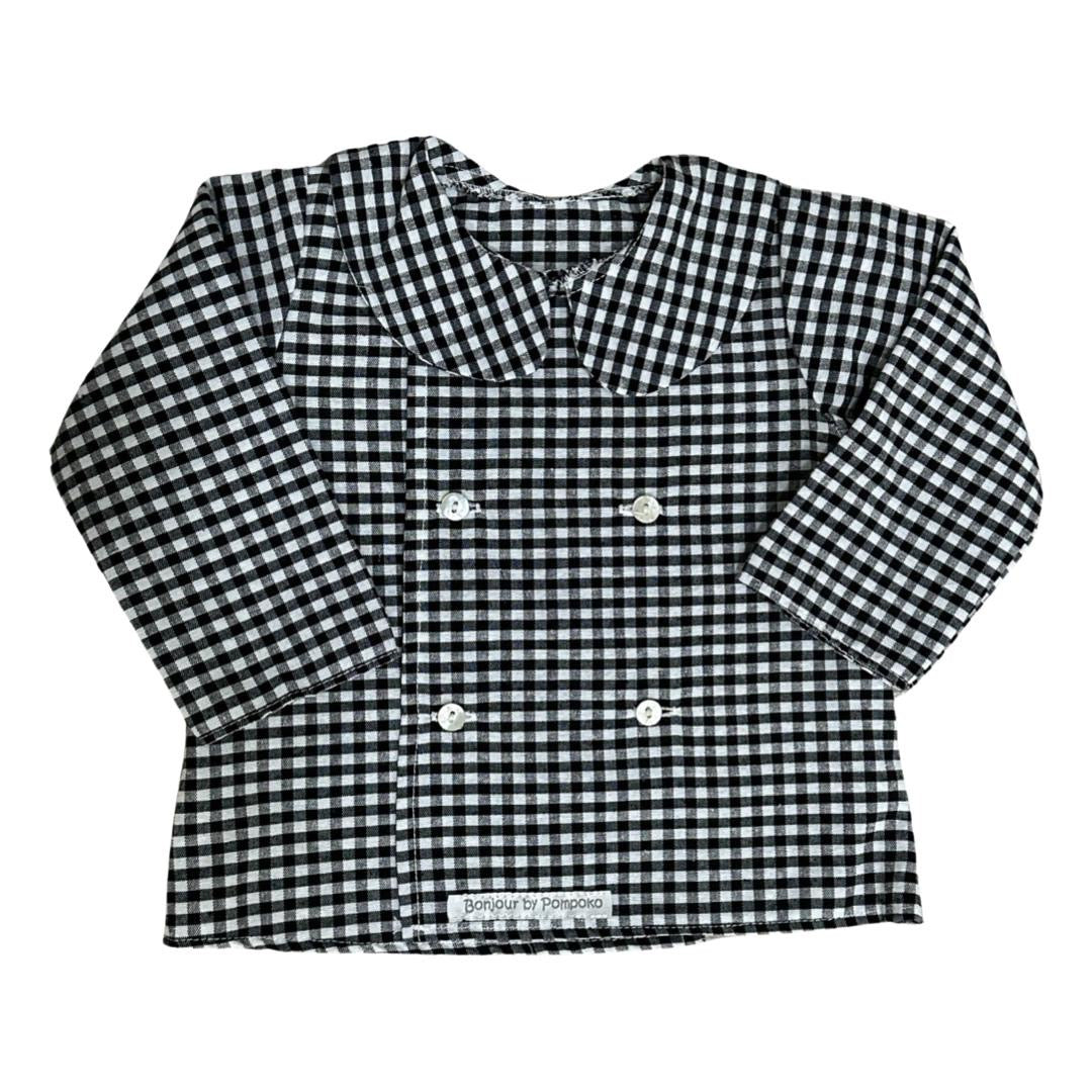 Blusa Cruzada Vichy negro