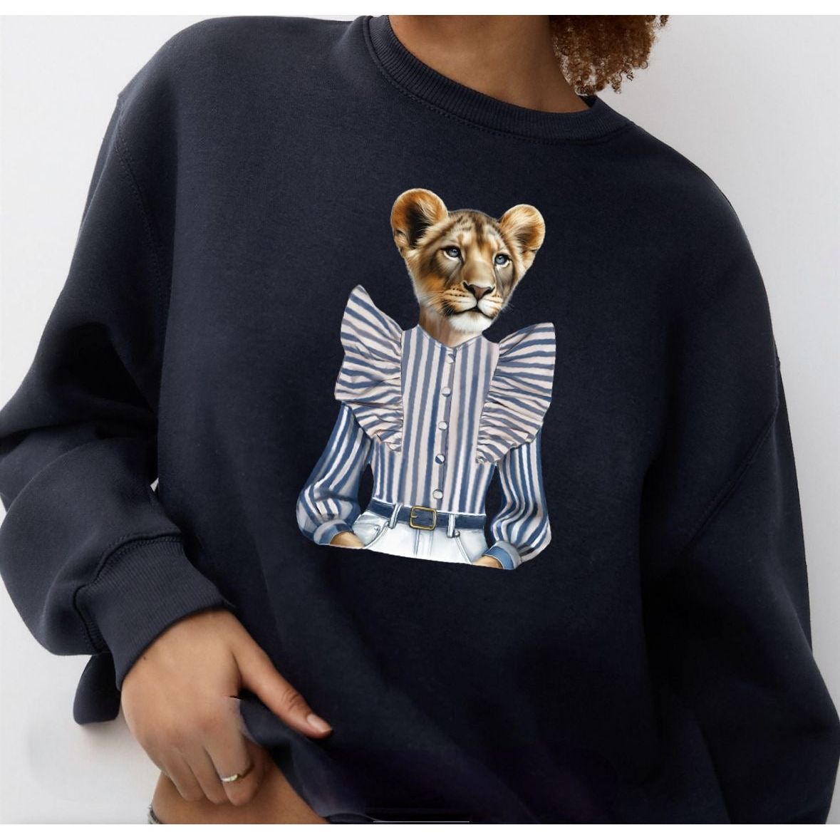 Sudadera Mamá Leona Marino