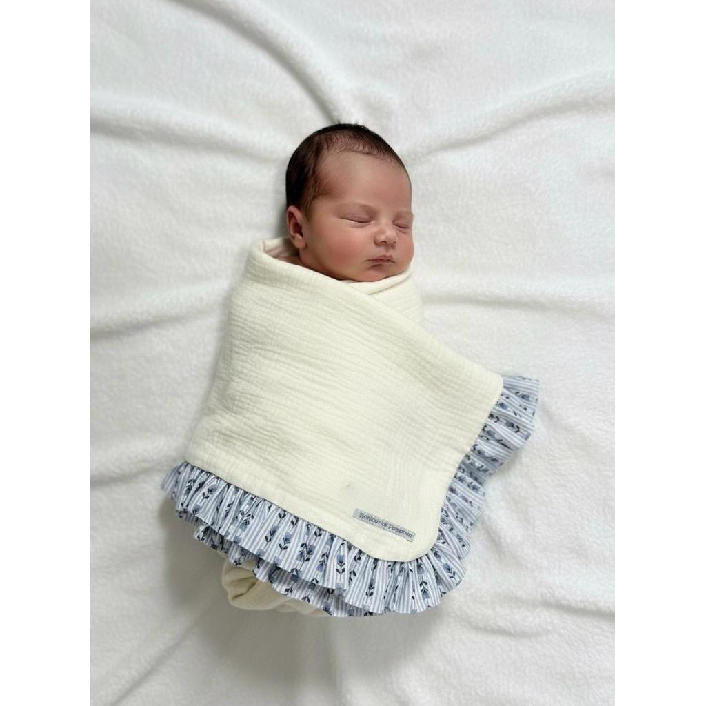 Muselina Petal Stripe Blue