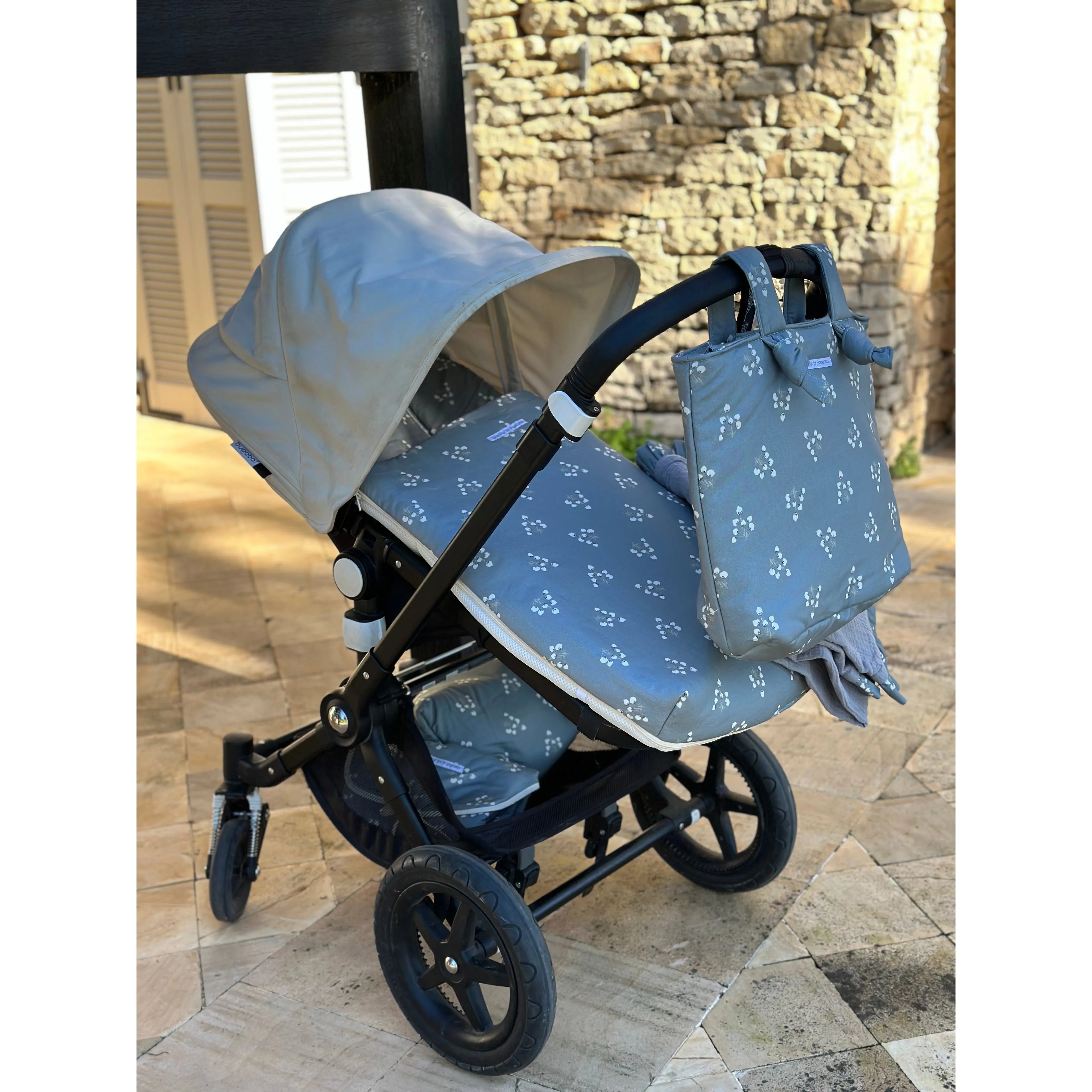 Maxi Flor de Algodón Gris