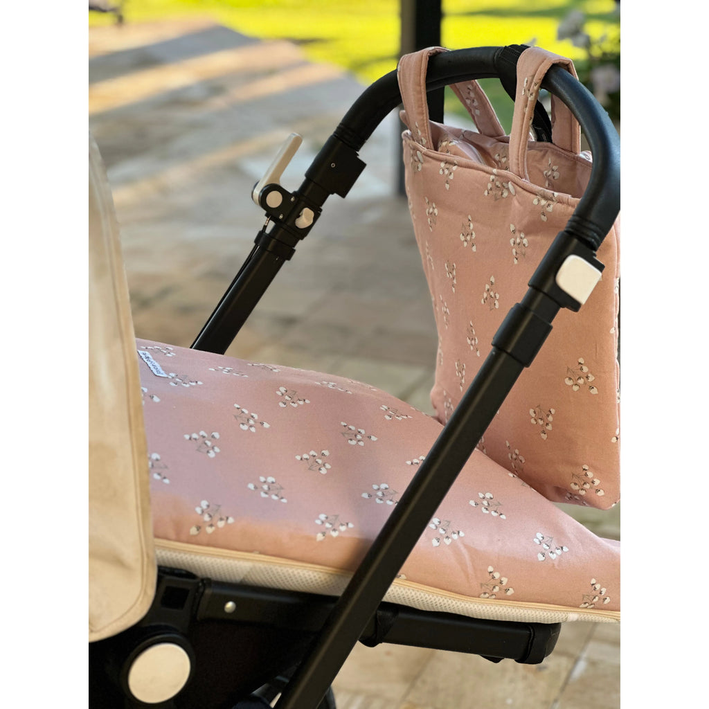 Saco Silla Invierno Flor de Algodón Rosa