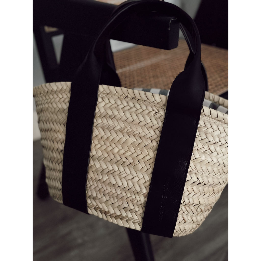 Cesta Capazo Piel Negra