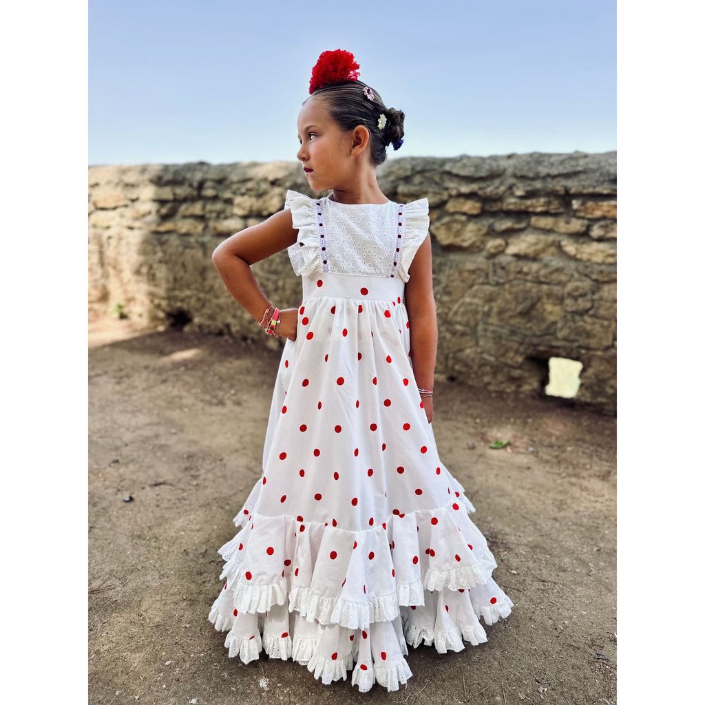 Traje de Flamenca Bordado Lunares