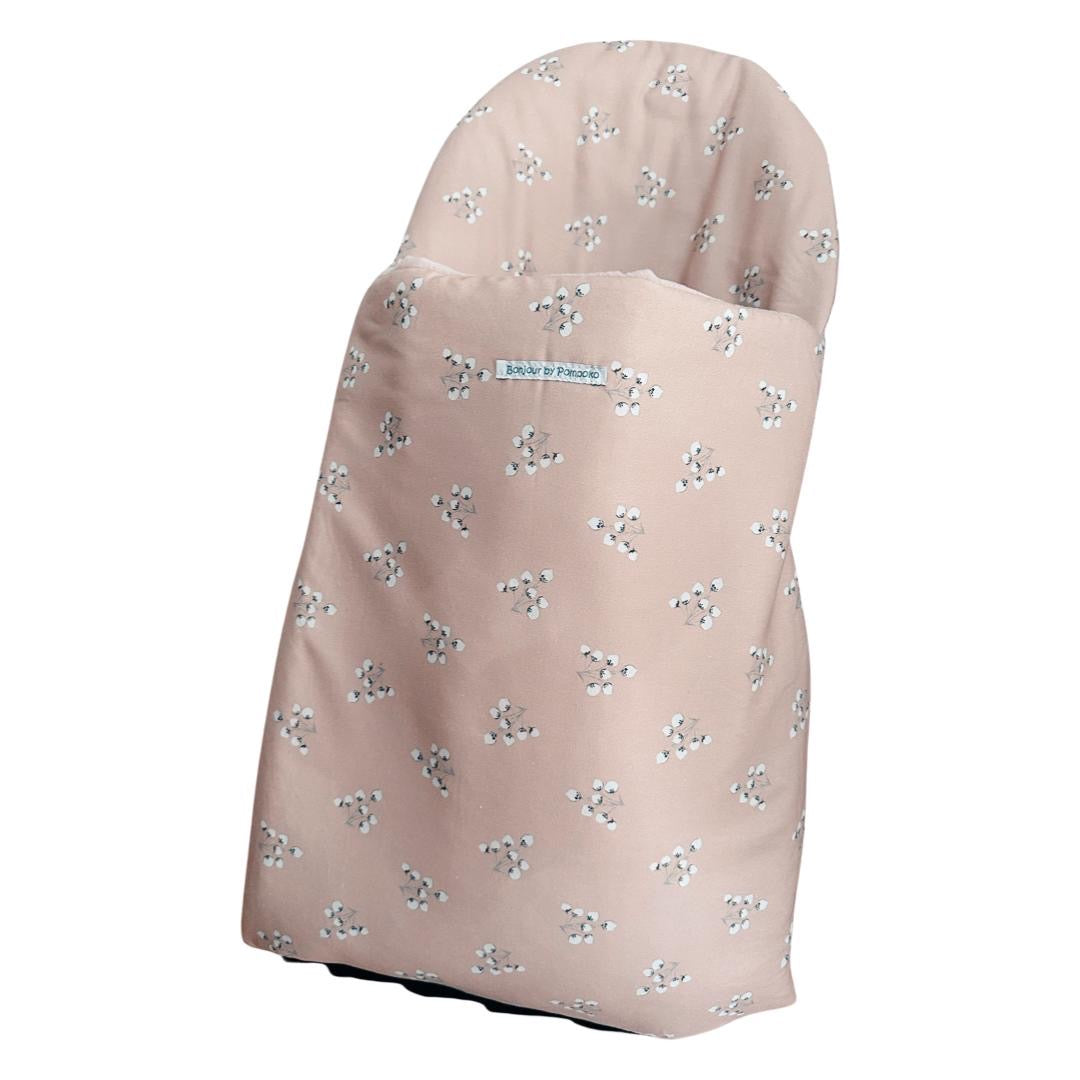 Funda Hamaca Babybjörn con Saco Flor de Algodón Rosa