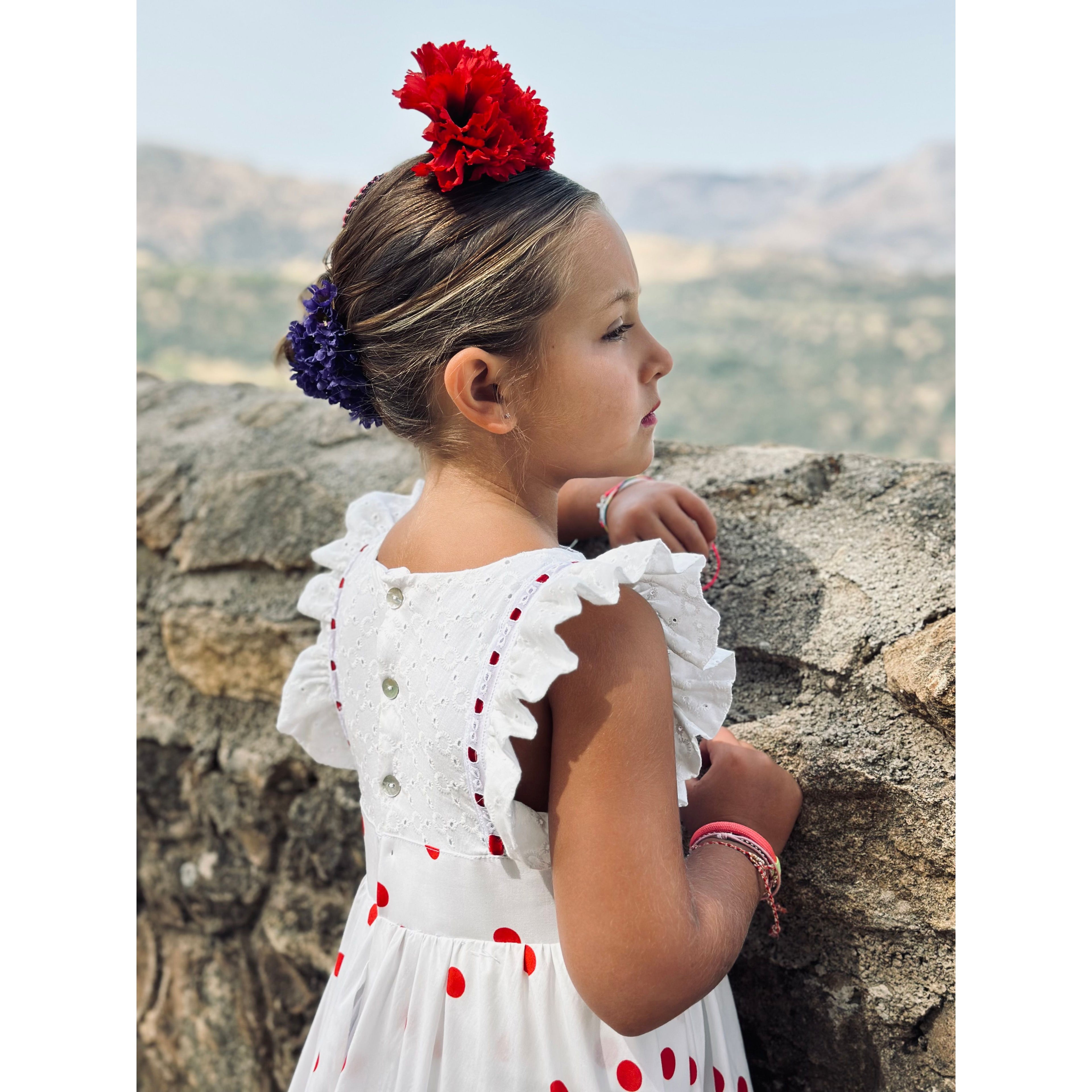 Traje de Flamenca Bordado Lunares