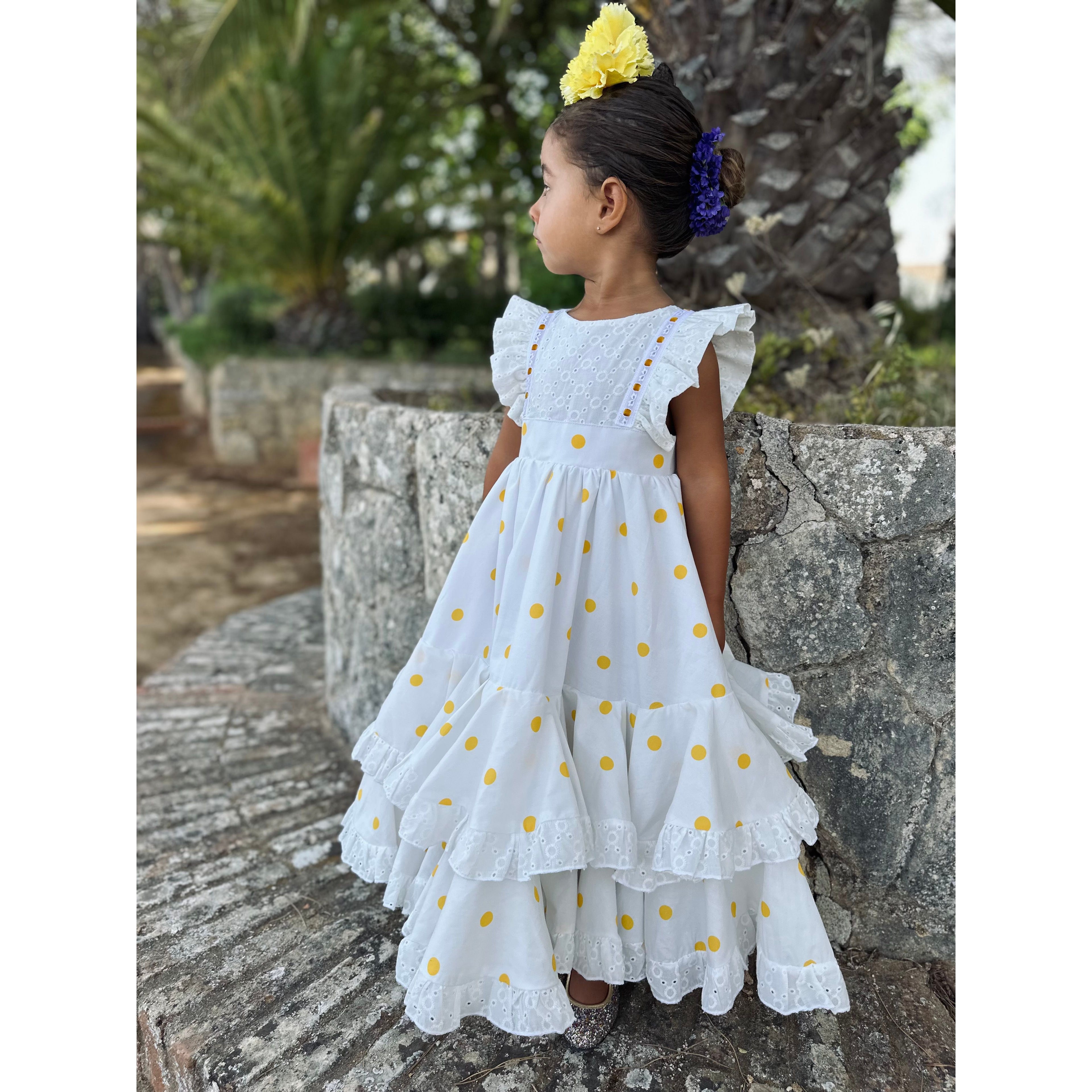 Traje de Flamenca Bordado Lunares