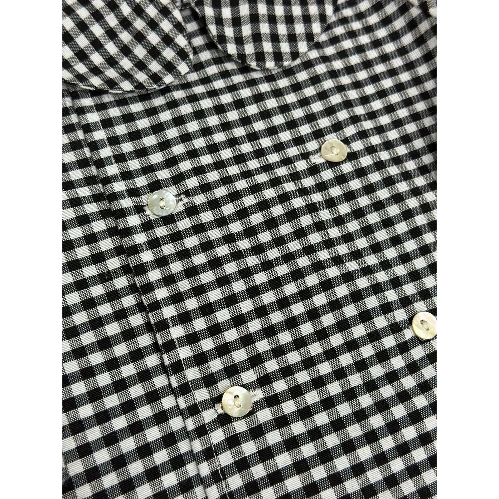 Blusa Cruzada Vichy negro