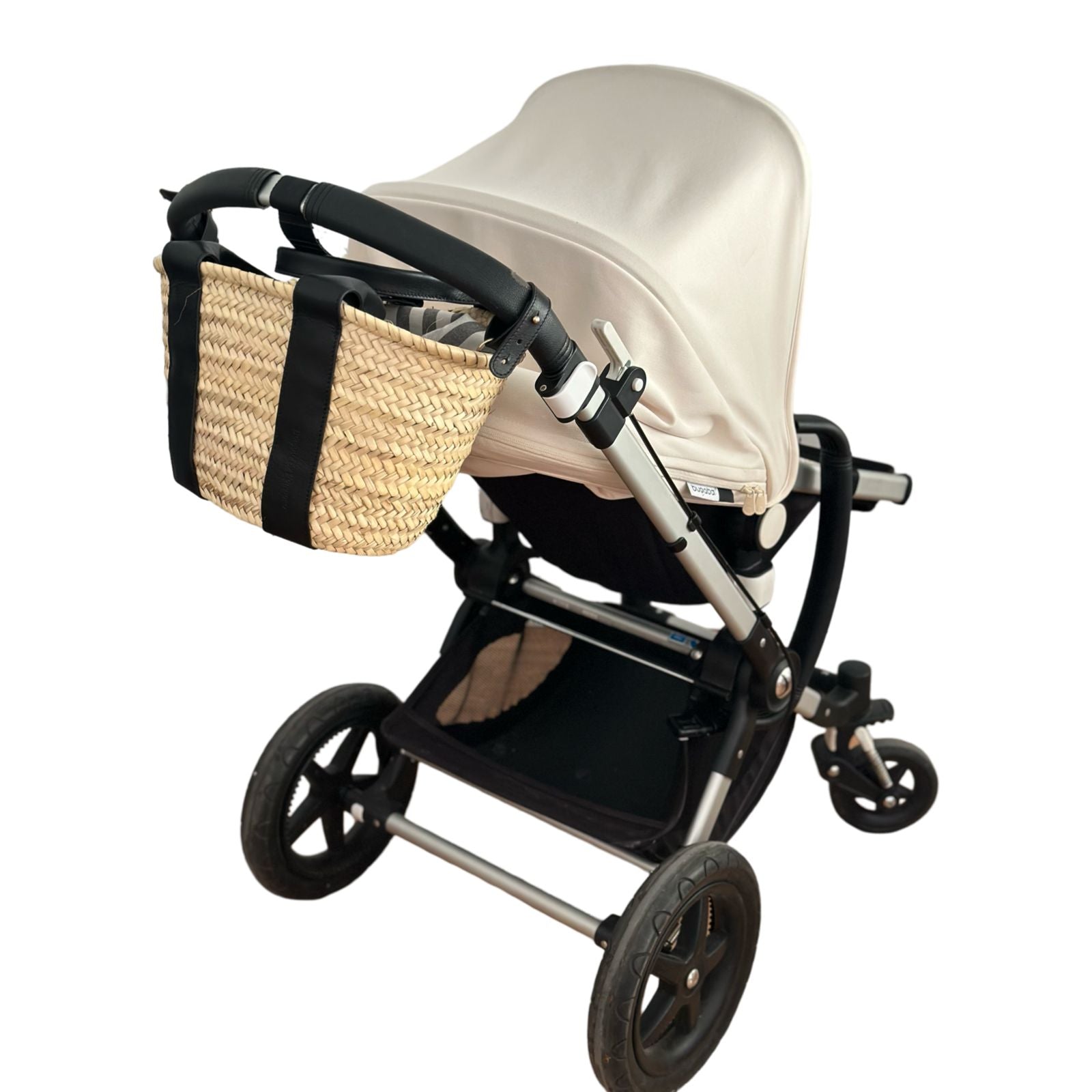 Cesta Capazo Piel Negra