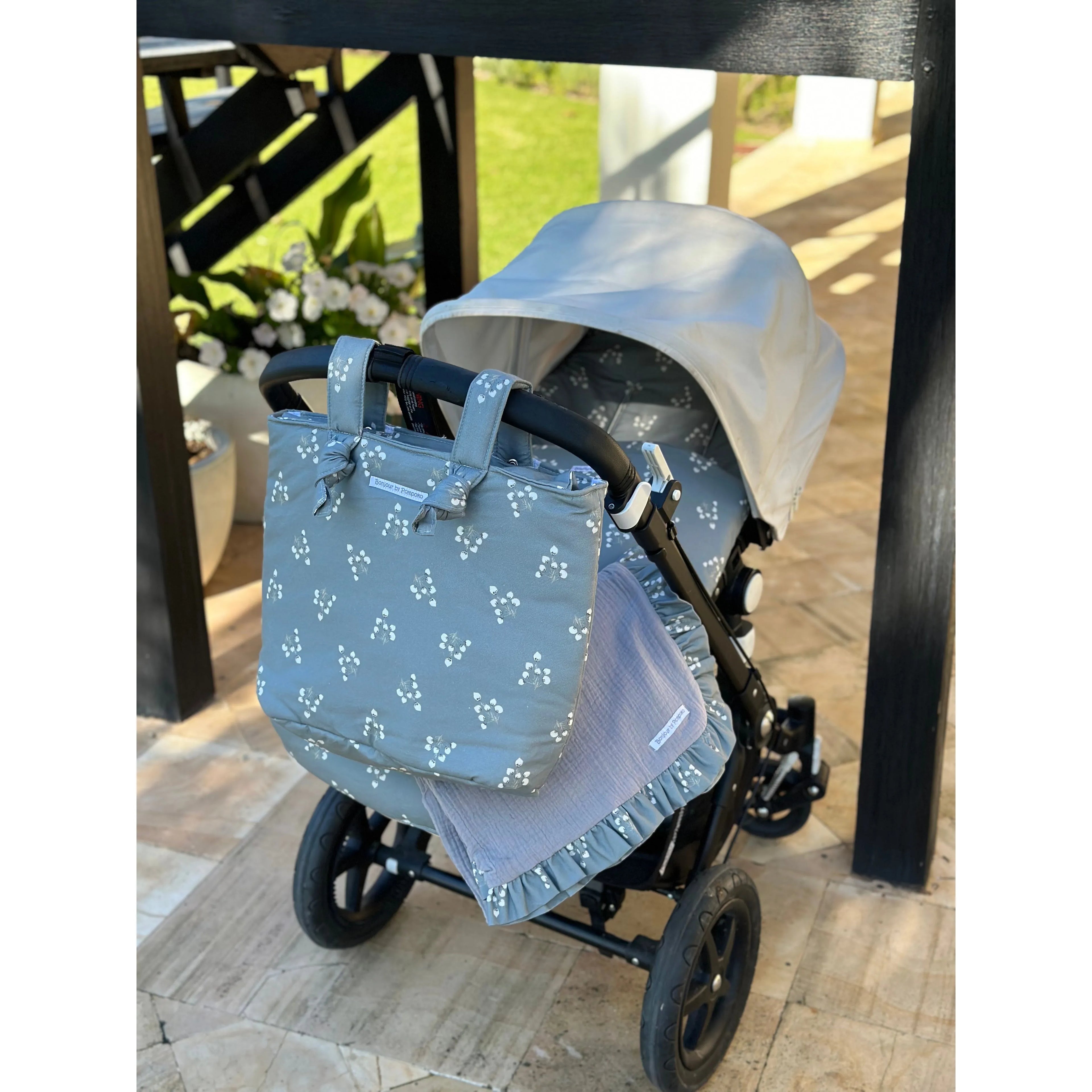 Maxi Flor de Algodón Gris