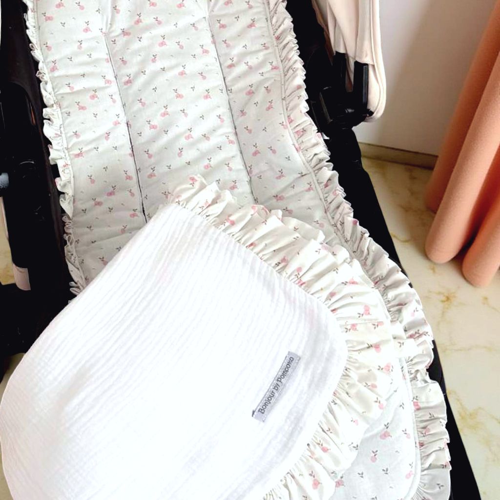 Muselina Sweet Pink Flower