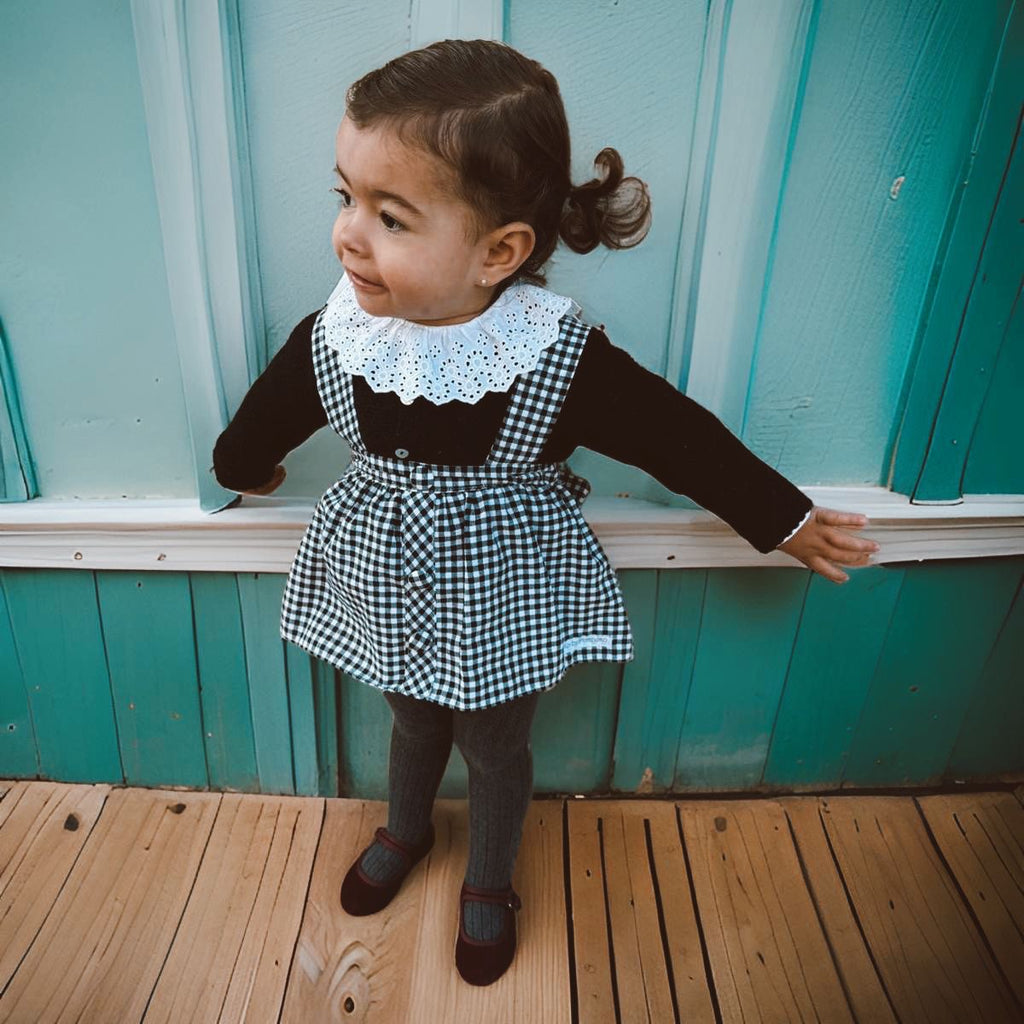 Falda Tirantes Vichy Negro