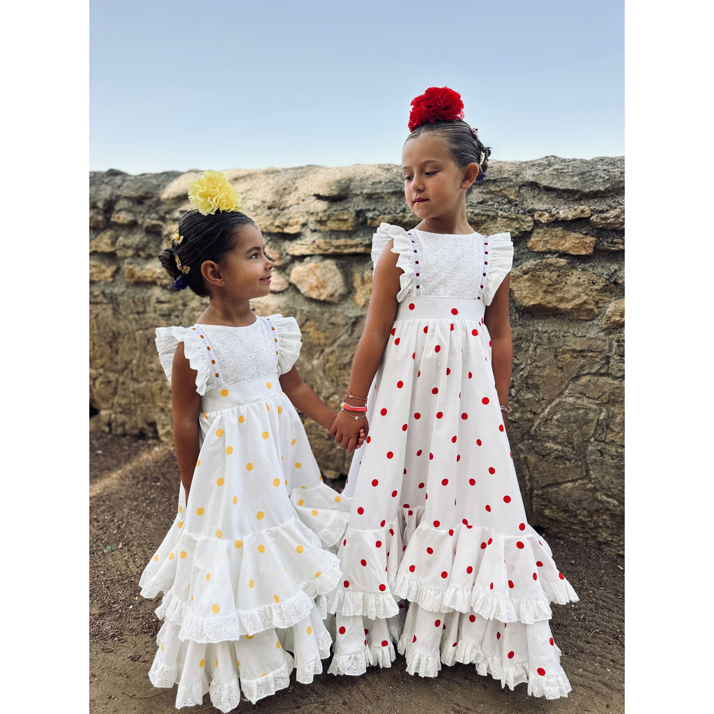 Traje de Flamenca Bordado Lunares