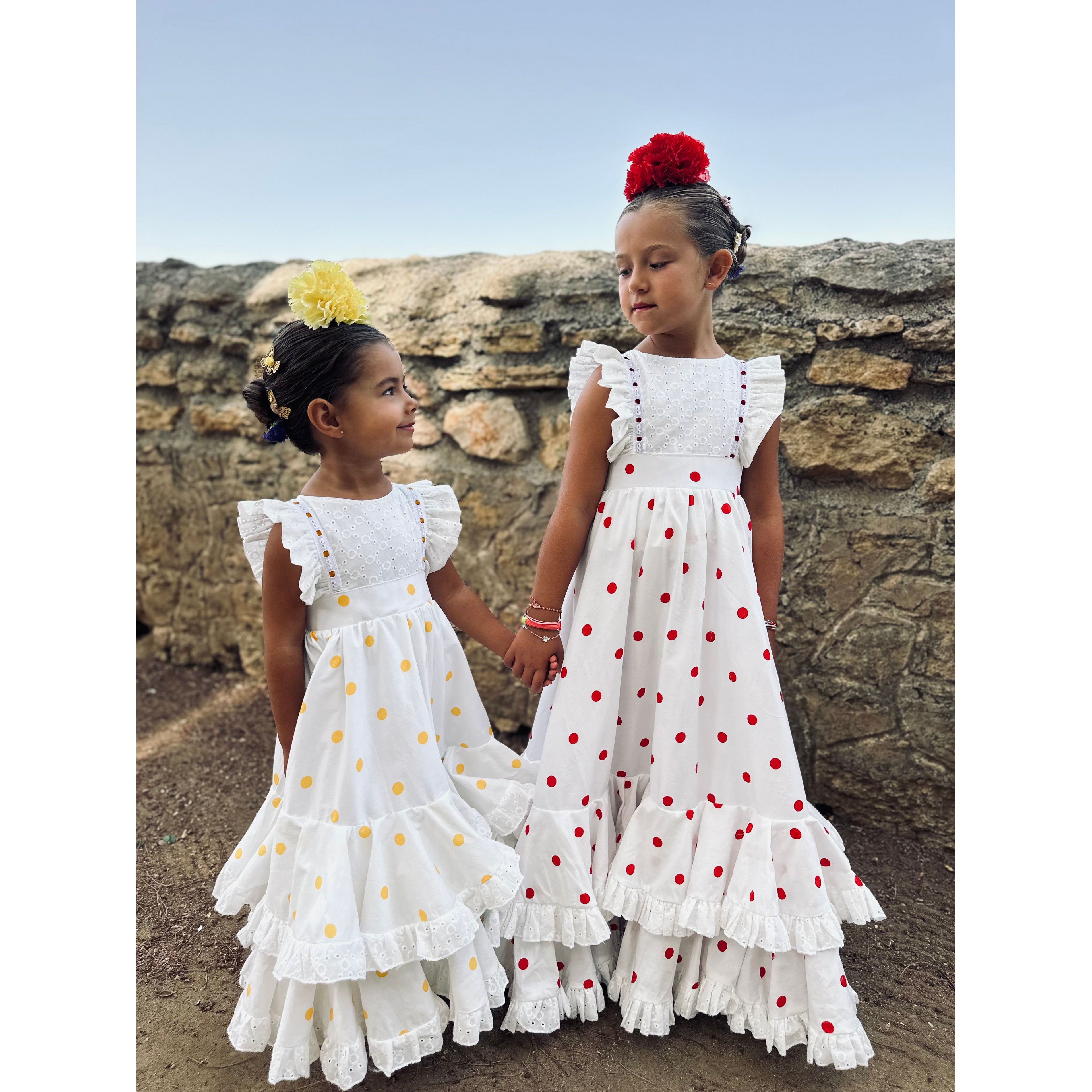Traje de Flamenca Bordado Lunares