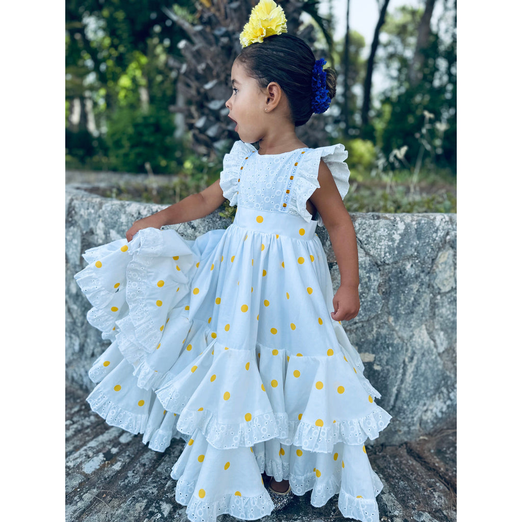Traje de Flamenca Bordado Lunares