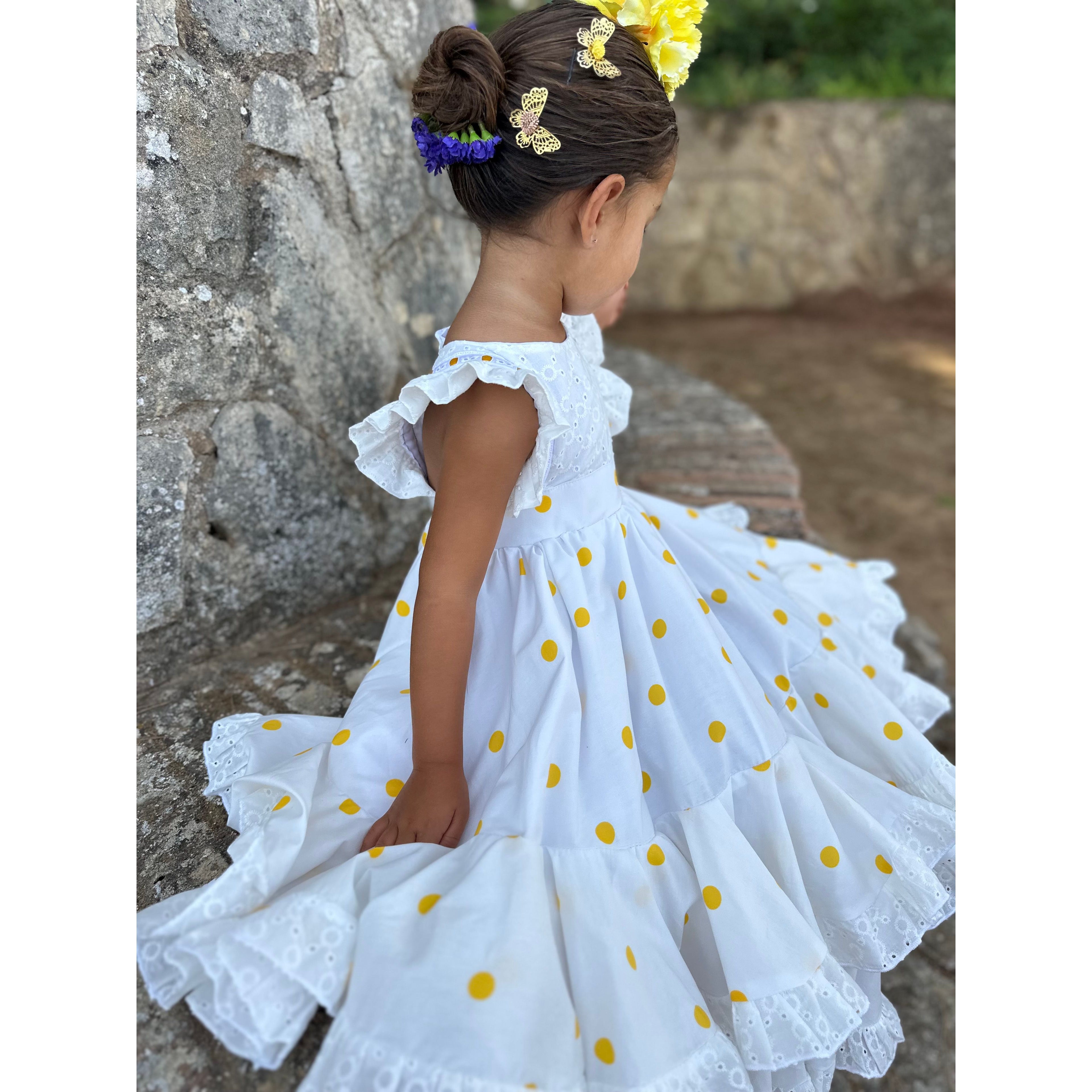 Traje de Flamenca Bordado Lunares