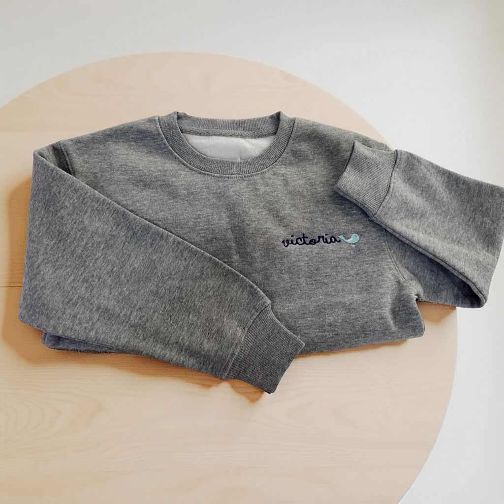 Sudadera Nombre Niño Gris