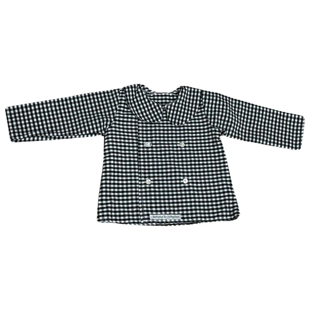 Blusa Cruzada Vichy negro