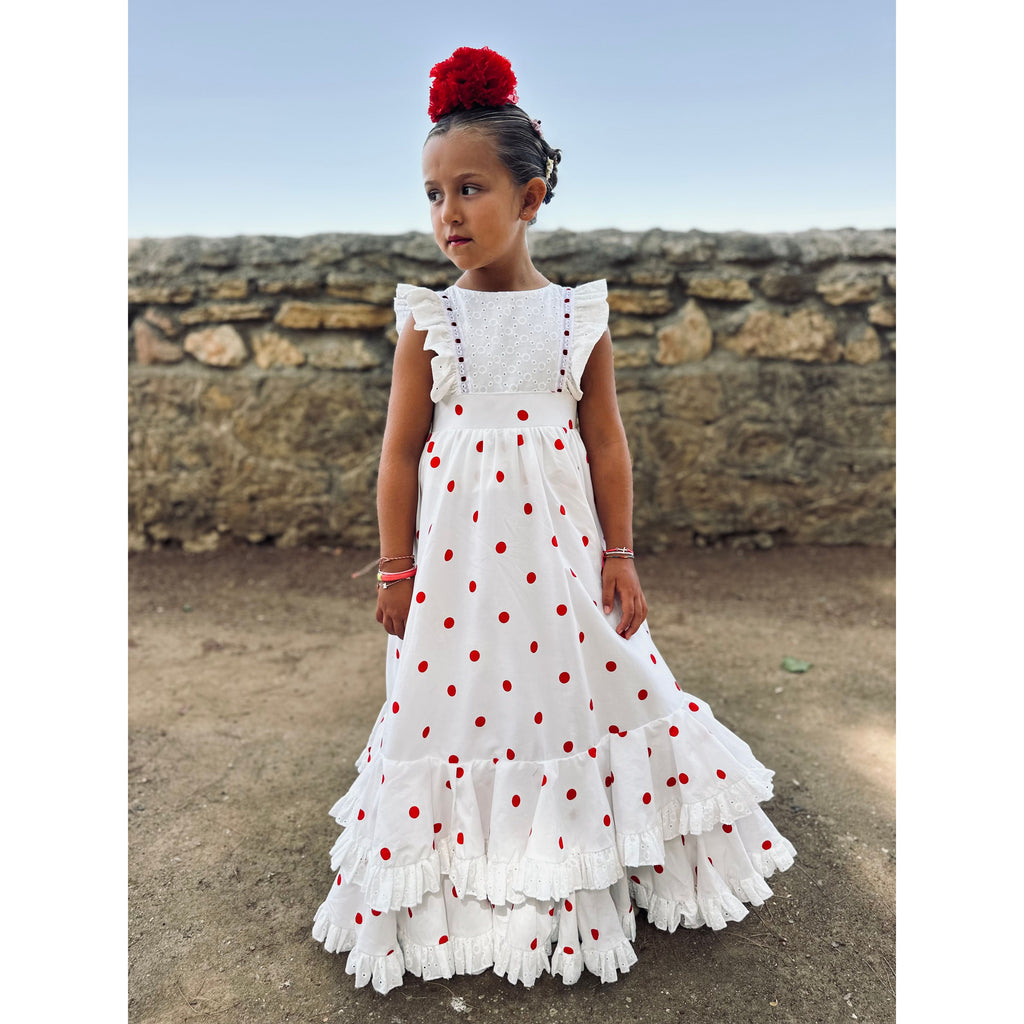 Traje de Flamenca Bordado Lunares