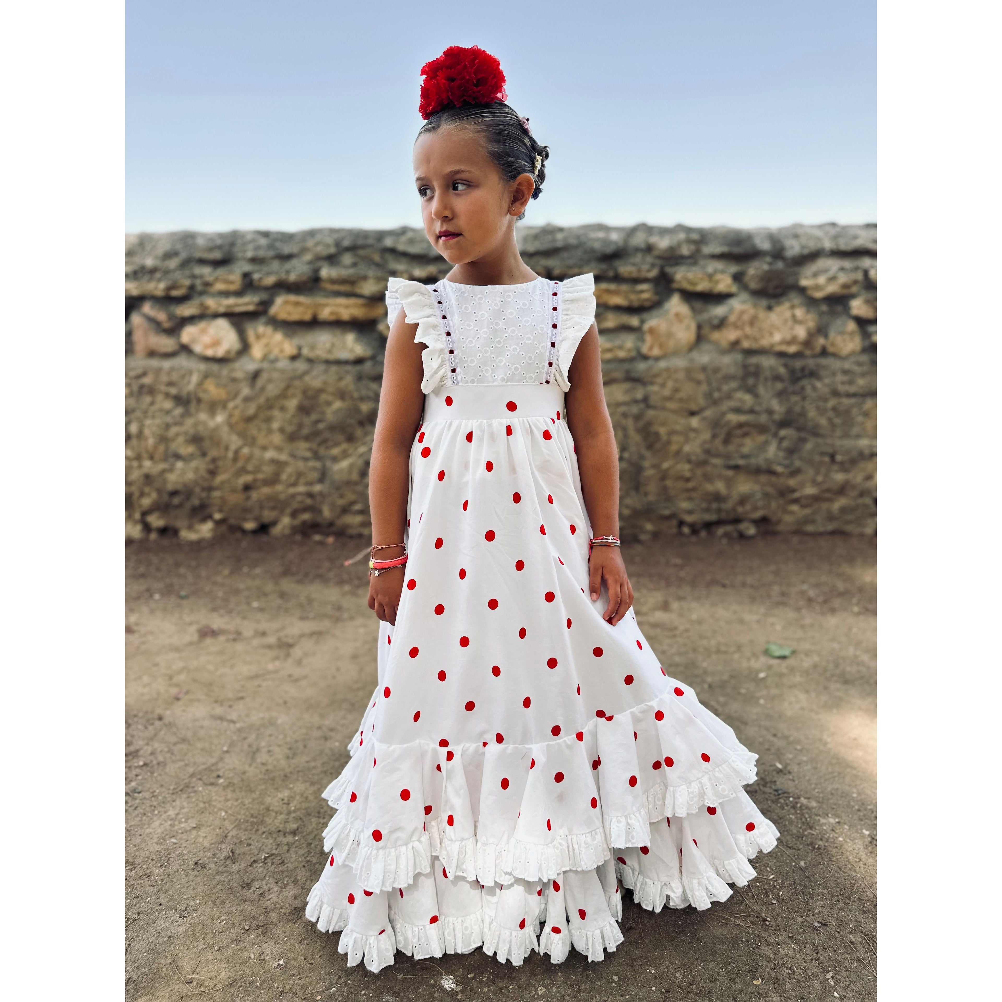 Traje de Flamenca Bordado Lunares