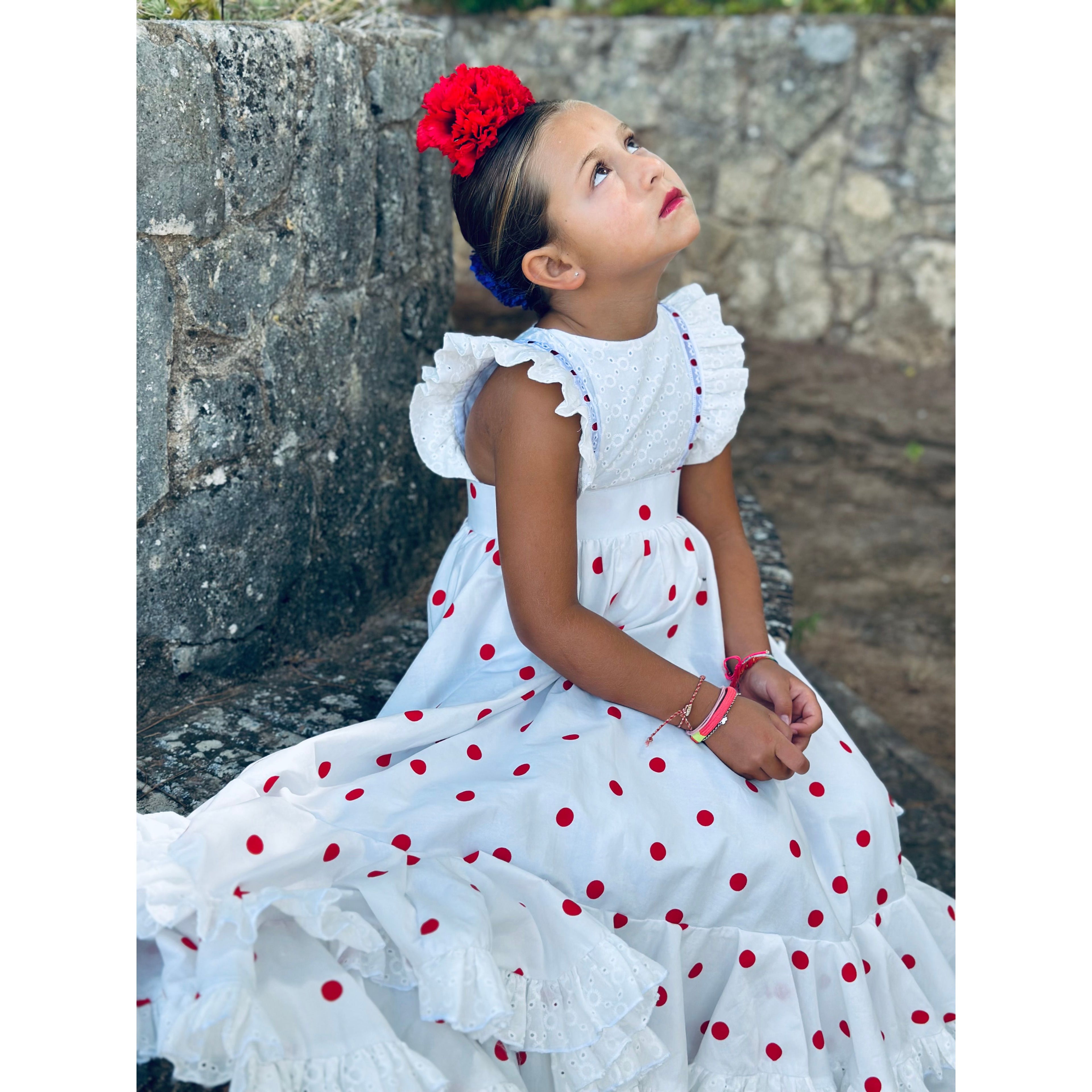 Traje de Flamenca Bordado Lunares