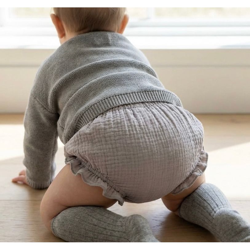 Cubrepañal Bambula Gris