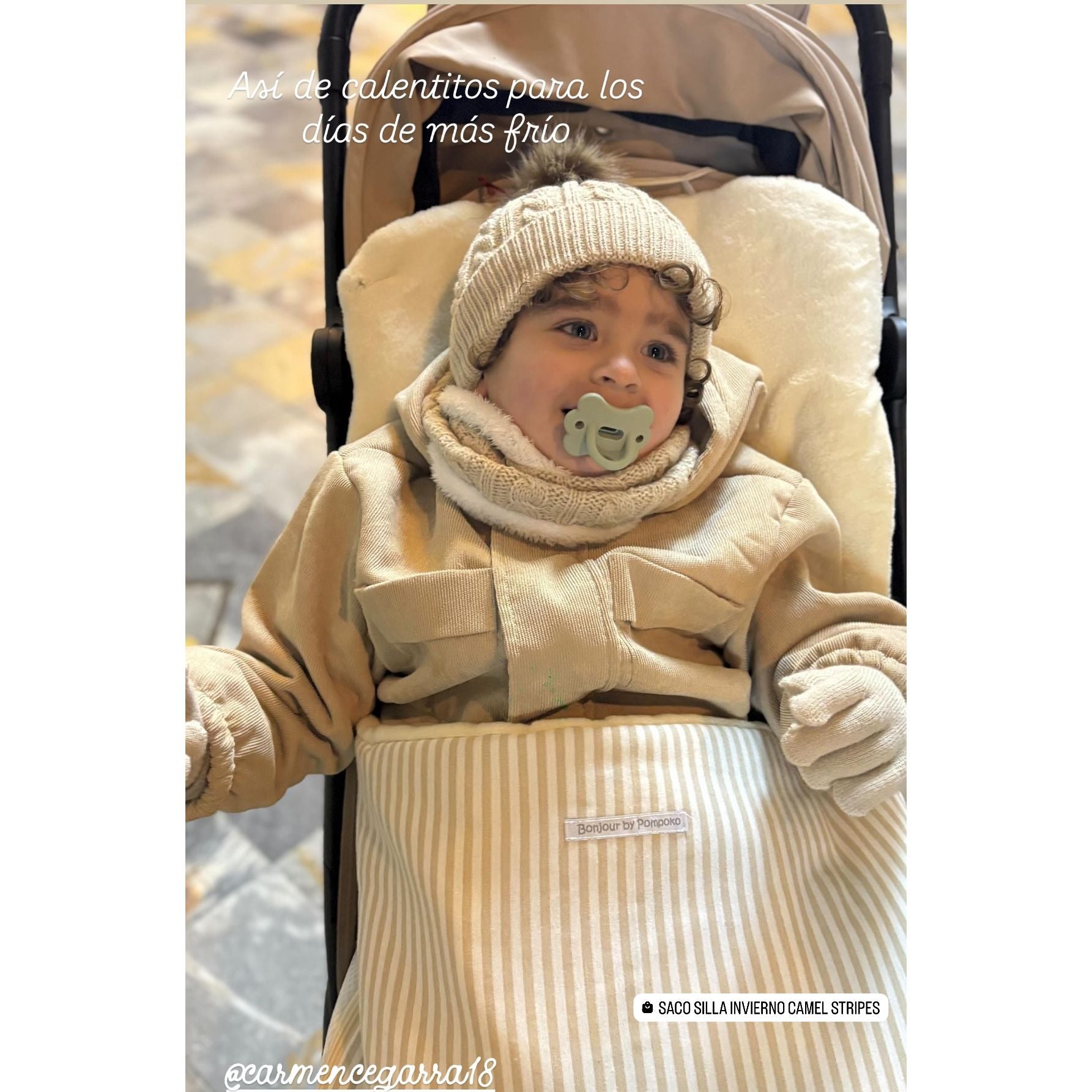 Saco Silla Invierno Camel Stripes