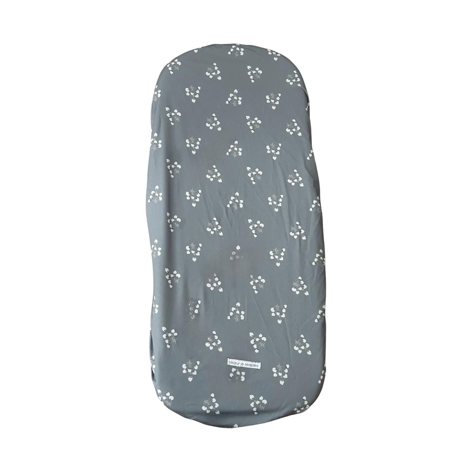 Bajera Flor Algodón Gris