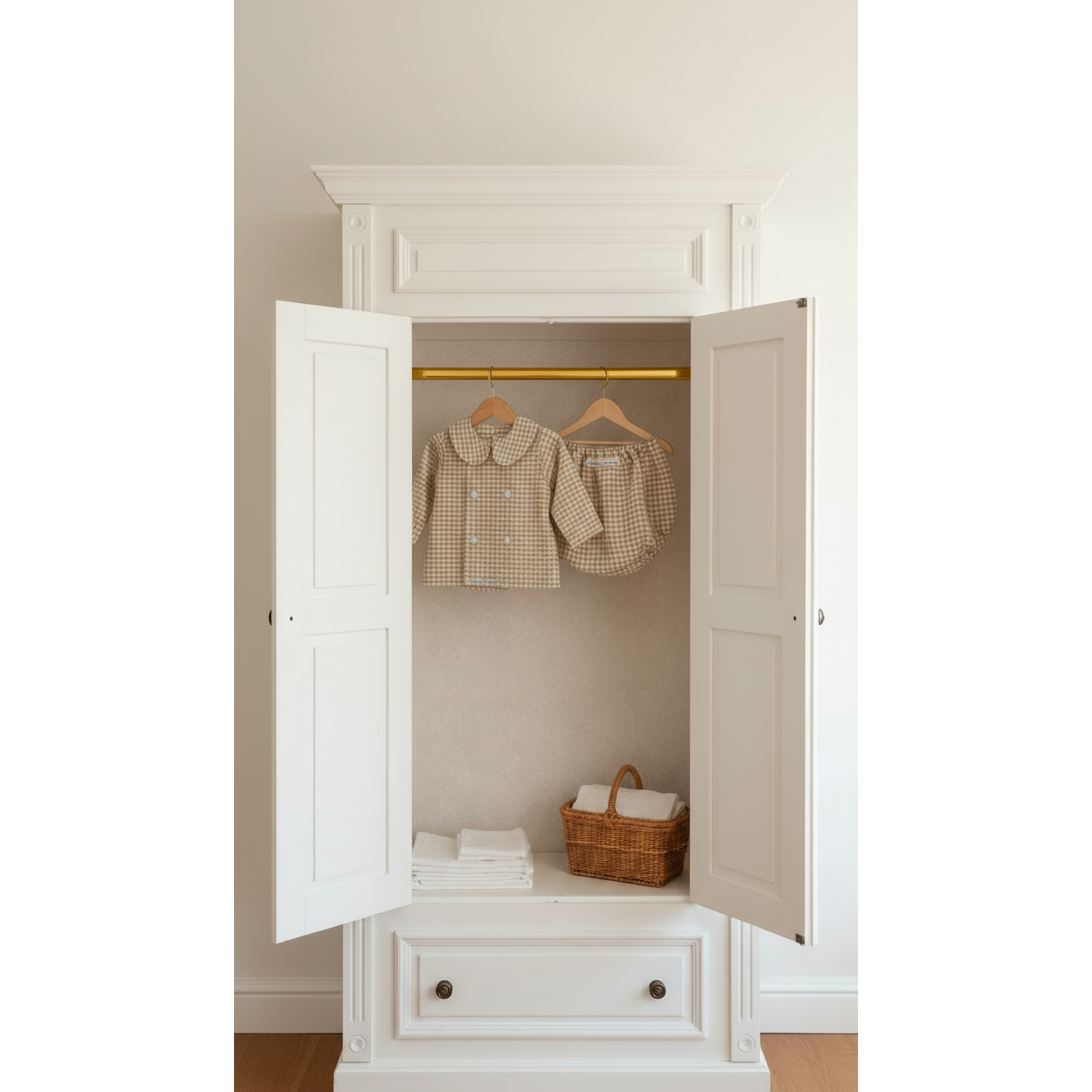 Blusa Cruzada Vichy camel